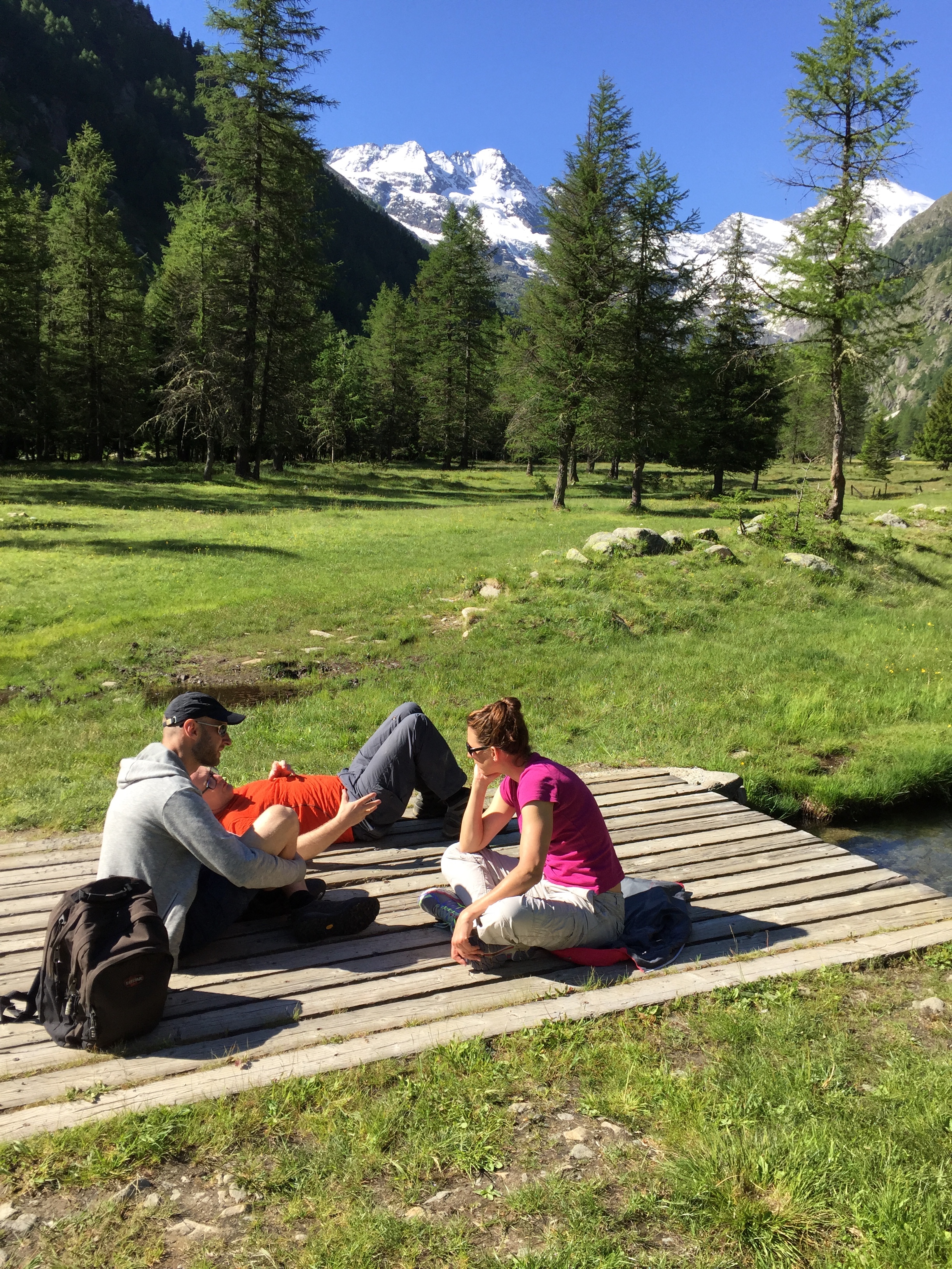Inaugural Cogne Gathering: One of our gruelling breakout sessions. Franck, Alastair and Catrin reflect on their values.