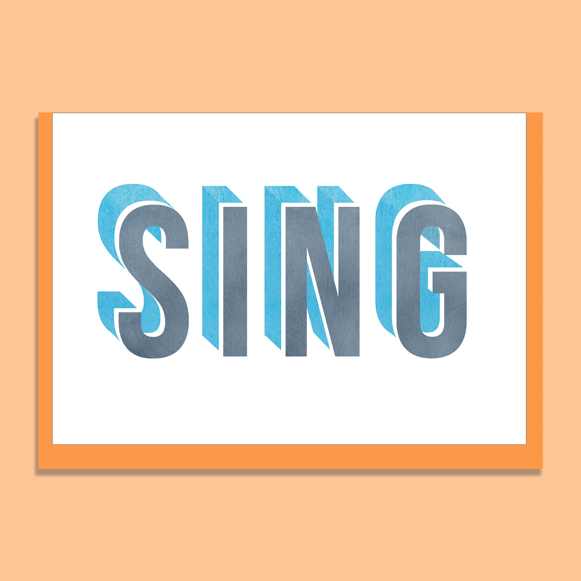 'SING' GREETING CARD 
