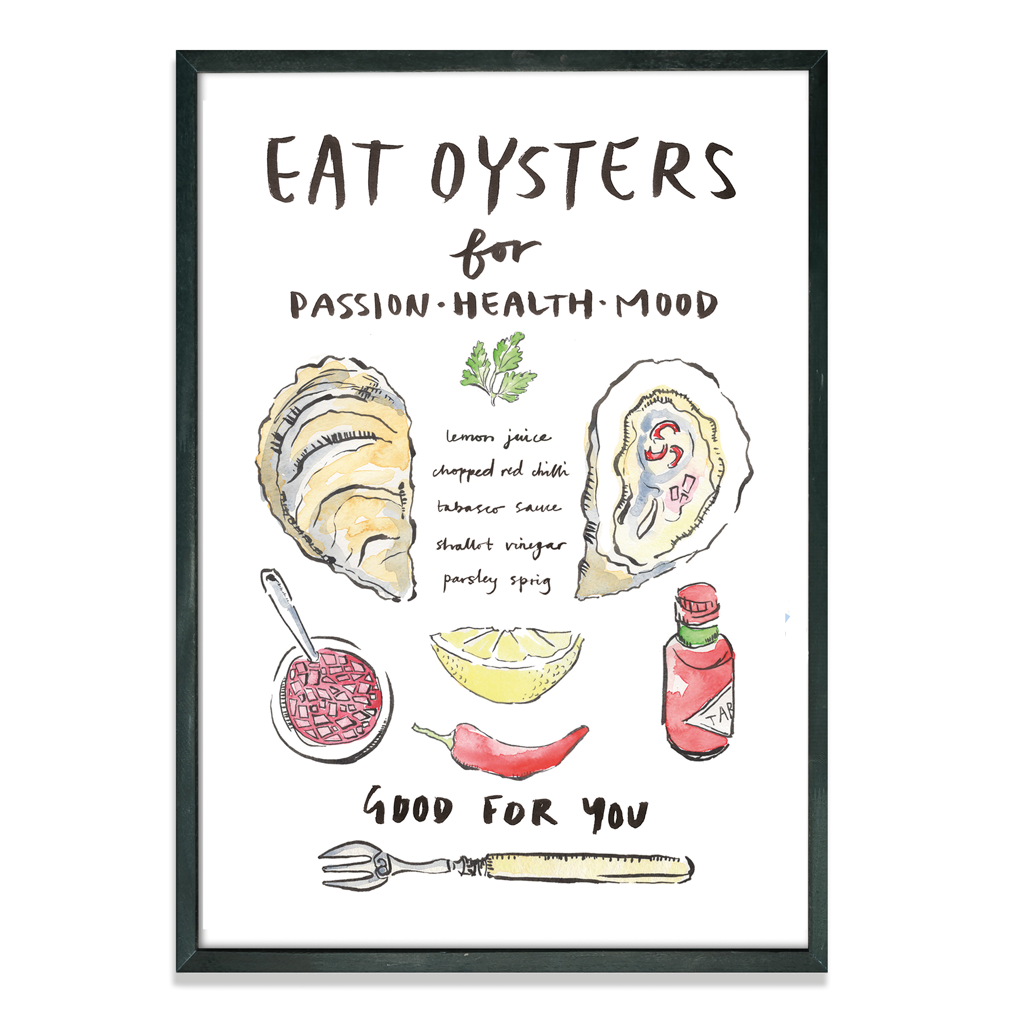 'EAT OYSTERS' ART PRINT