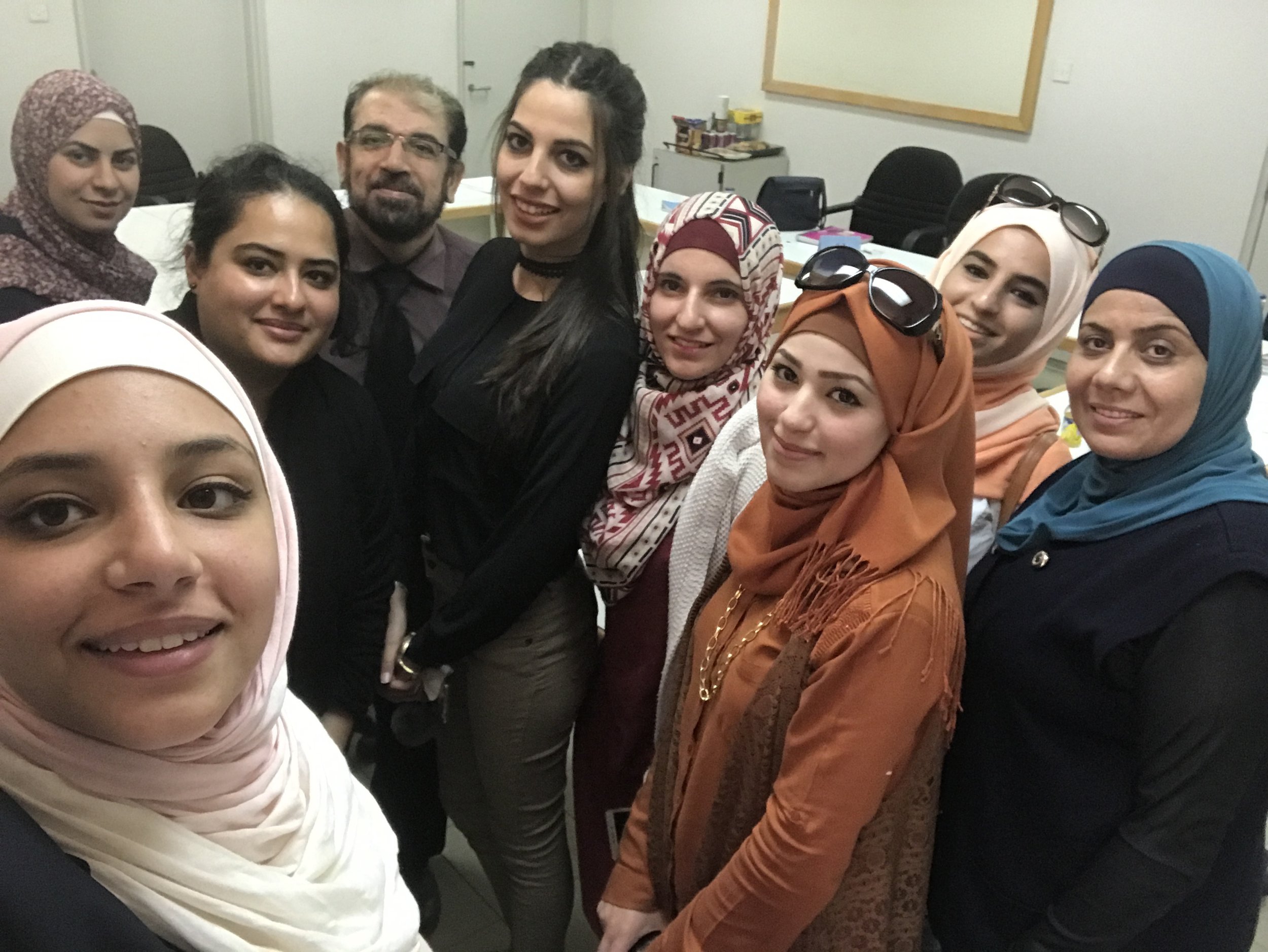  Posing for a casual selfie with the students after the focus group. 