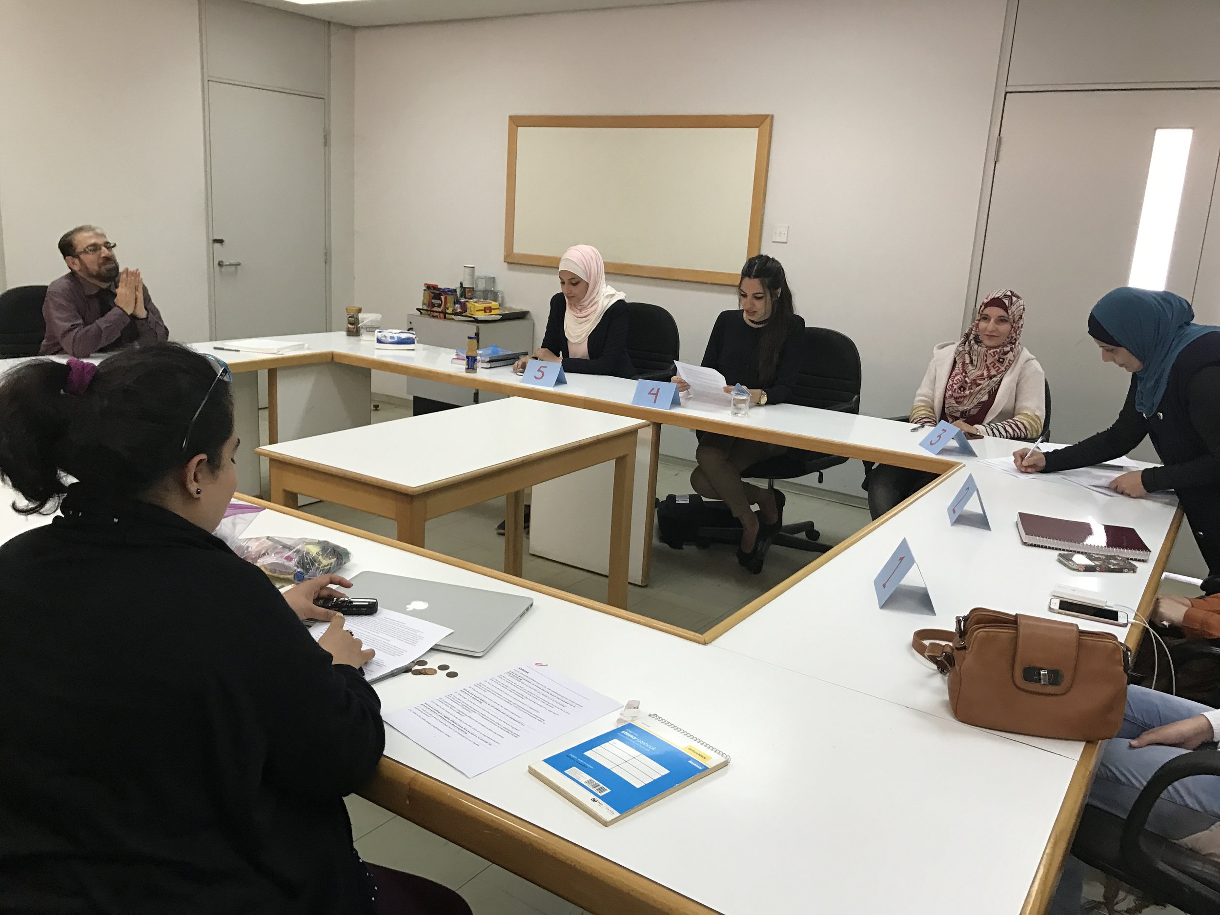  Our first focus group with undergraduate engineering students at Jordan University of Science and Technology (JUST). 