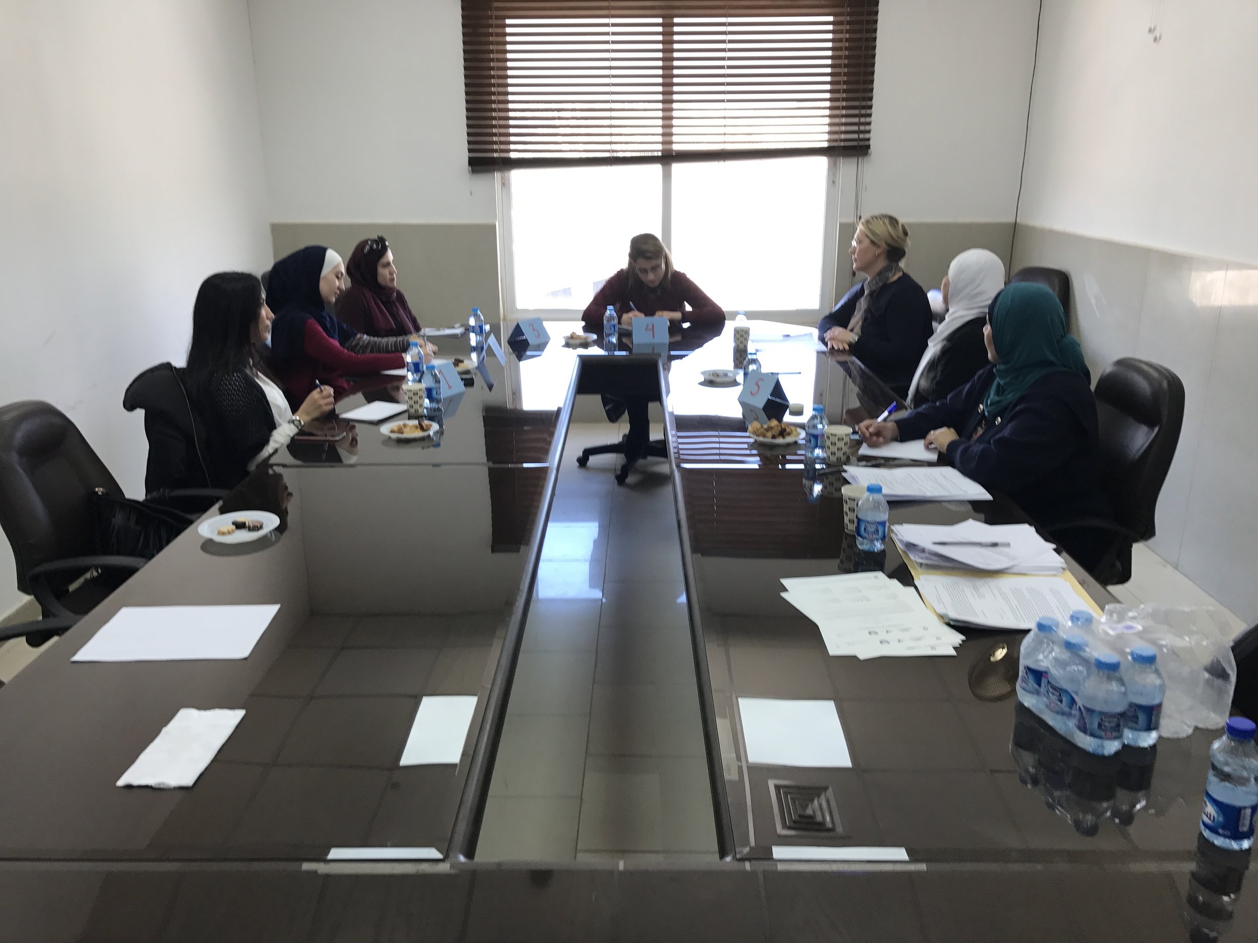 Focus group with practicing engineers at Al-Ahliyya Amman University (AAU) near Amman.