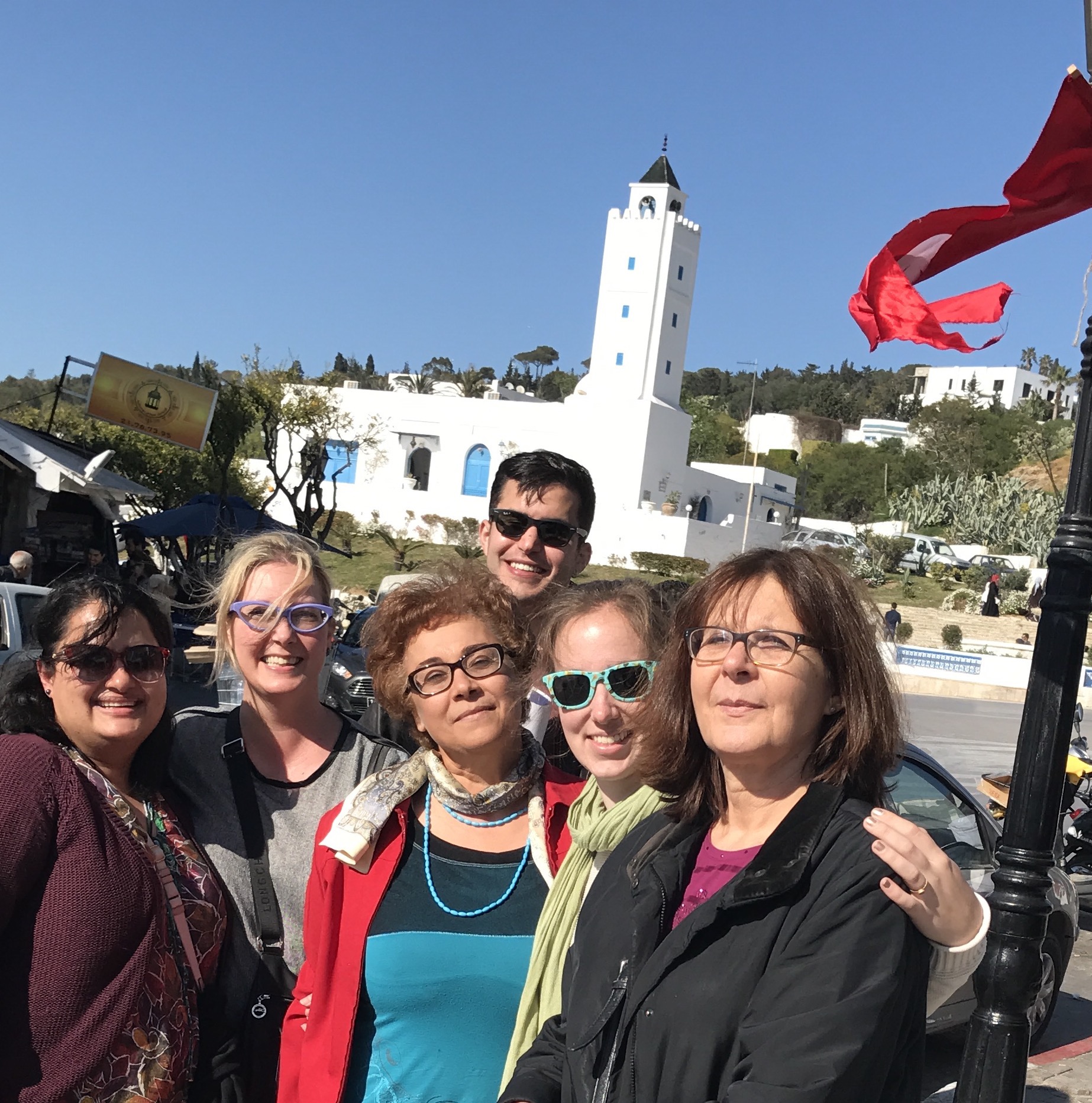 Our US and Tunisian team met up for lunch in Sidi Bou Said