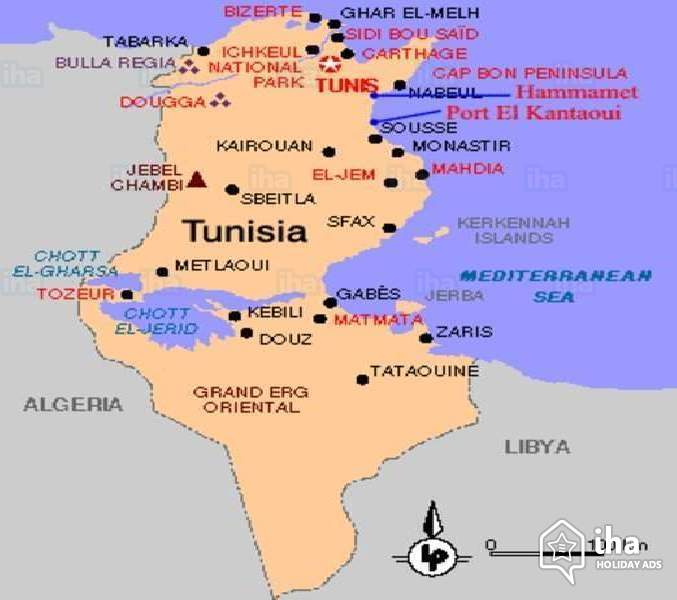 Map of Tunisia
