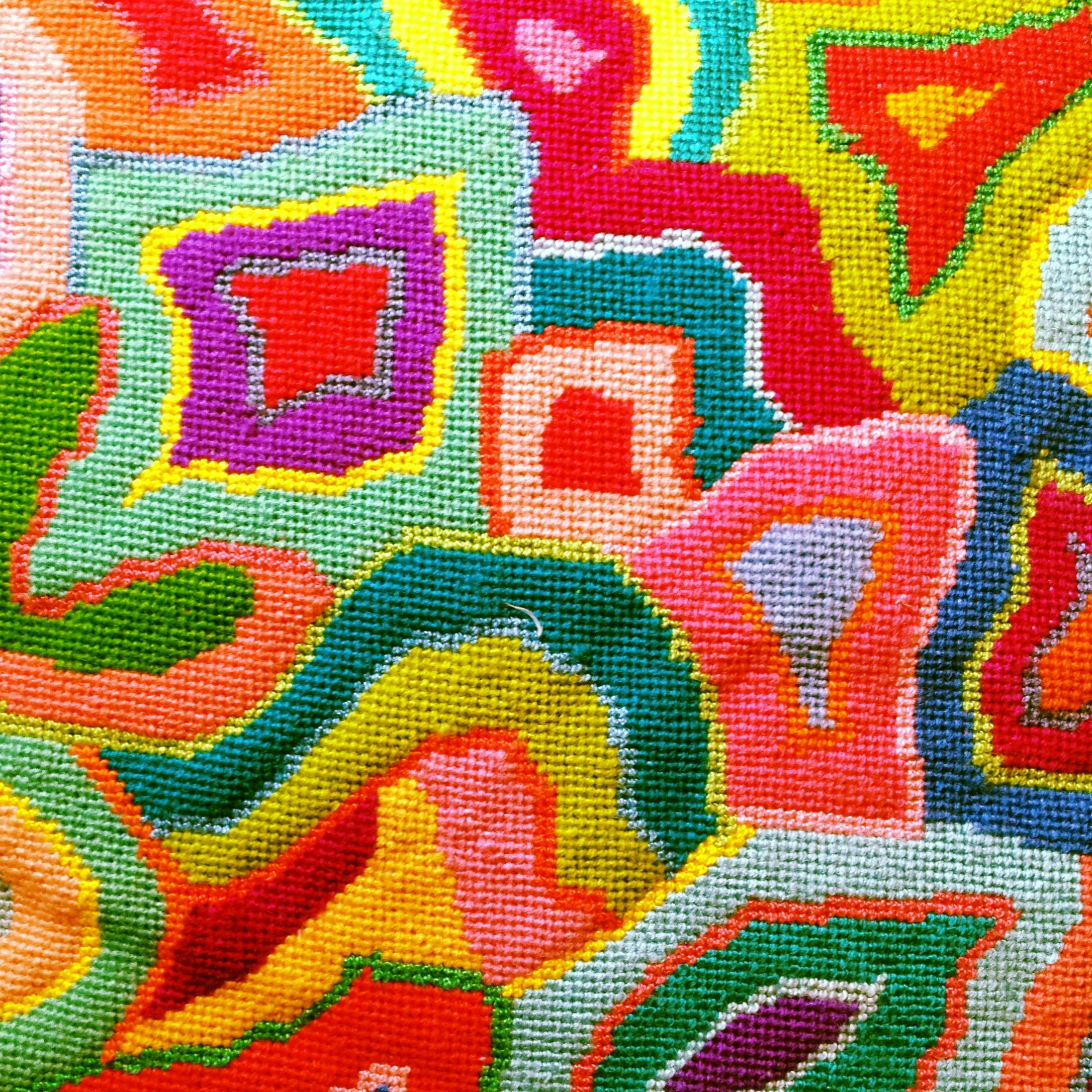 Custom, Pucci Inspired Needlepoint Pillow. 