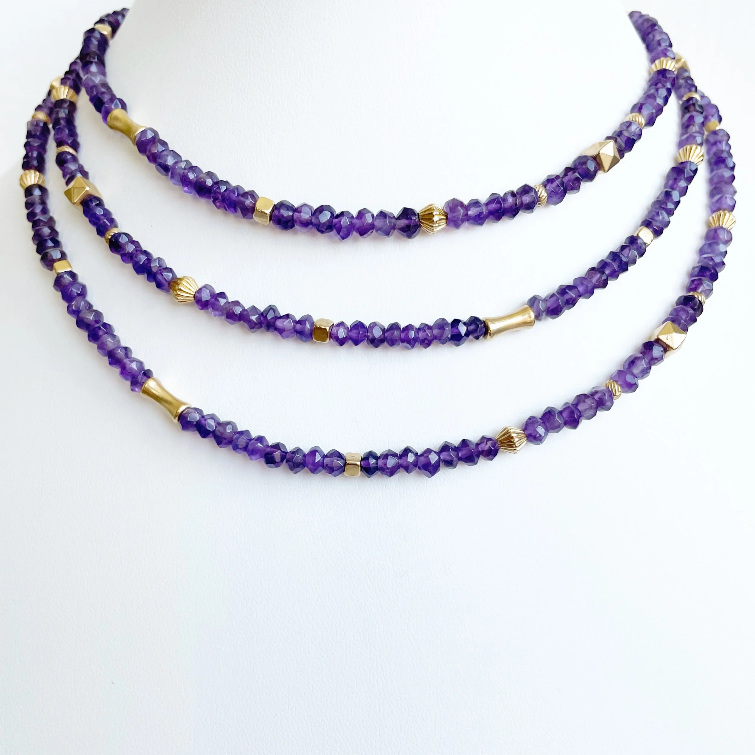 Amethyst Beaded Necklace