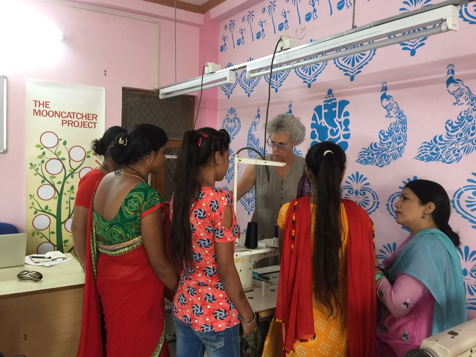 Ellie begins working with our newest group of potential MoonCatcher seamstresses.