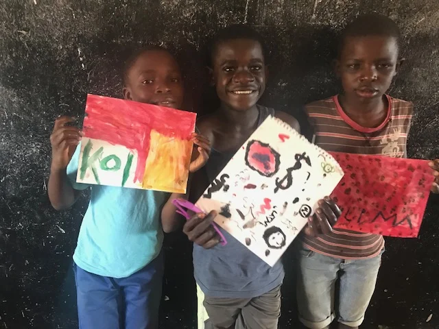 The children were so proud of their artwork!