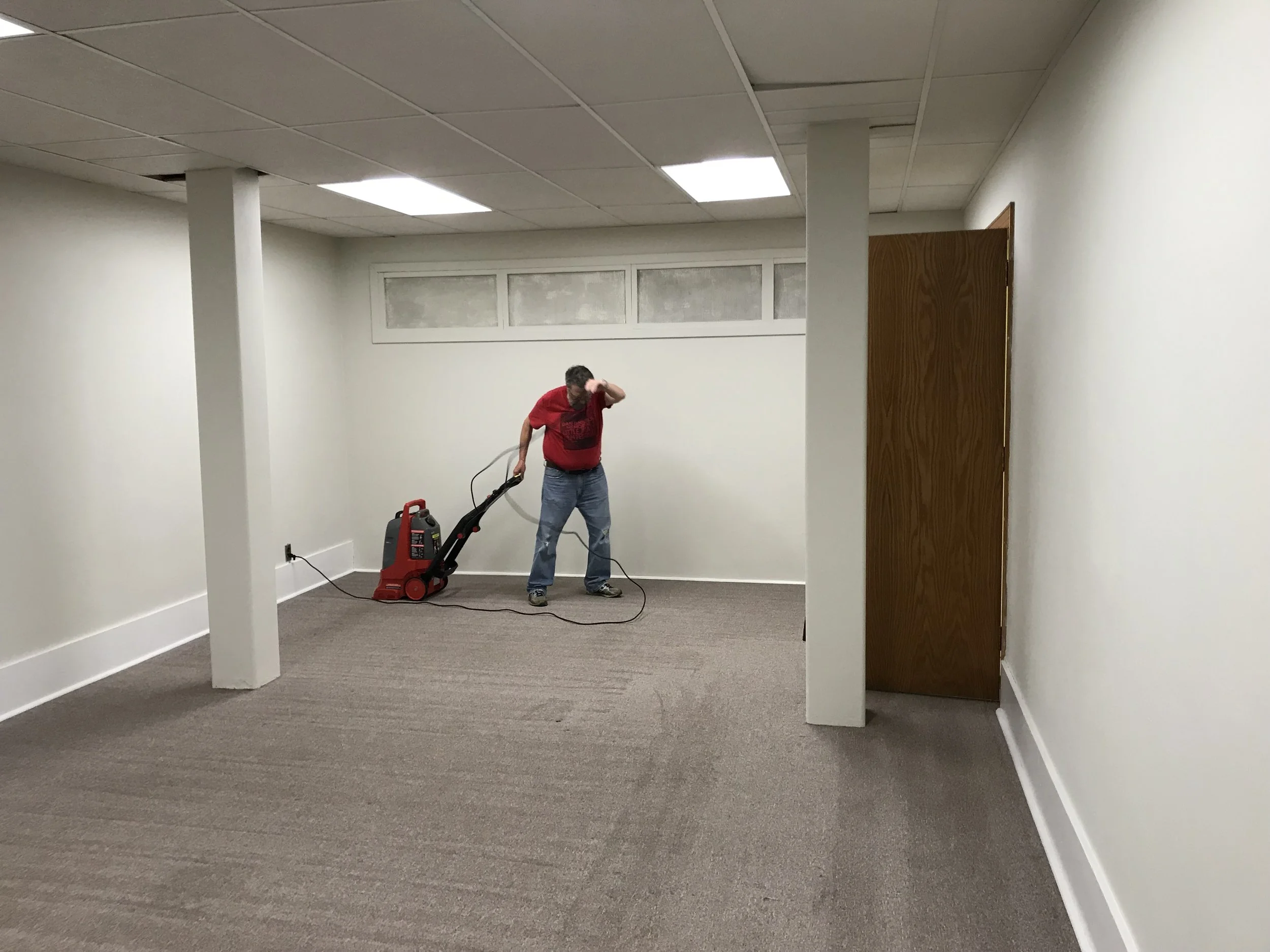 My husband Michael cleaned the carpeting for us.