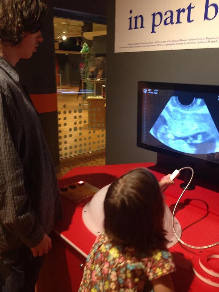 kheagan teaching Kolby to do an ultrasound