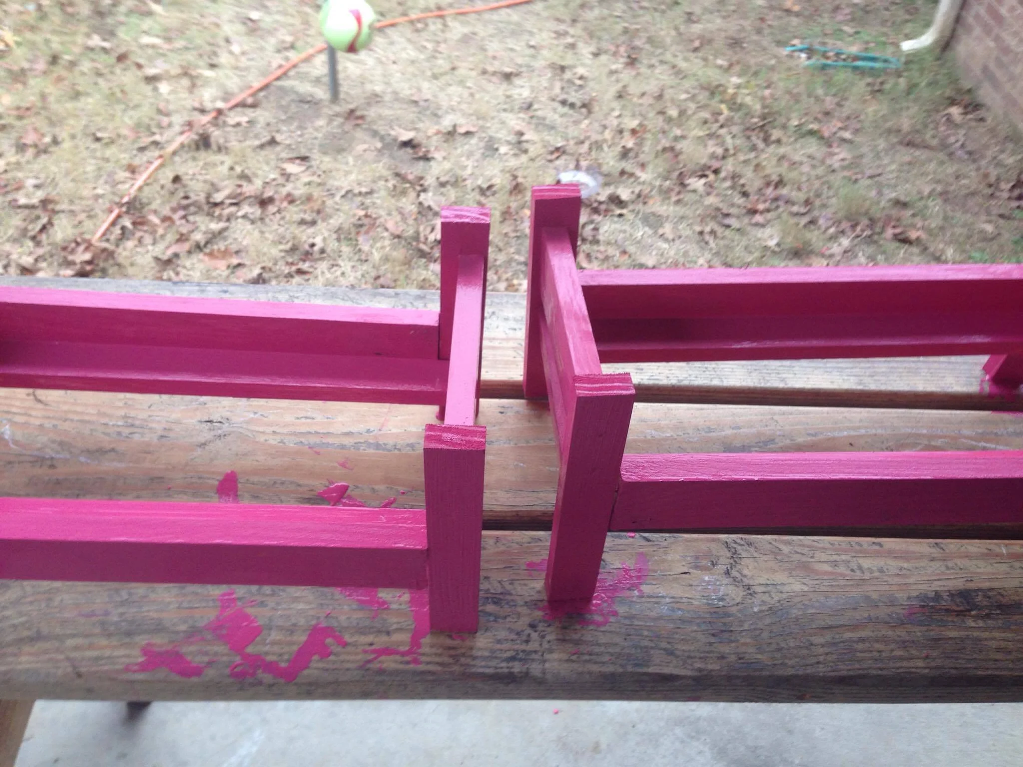 And thanks to my trusty helpers painted everything in the process of painting them.