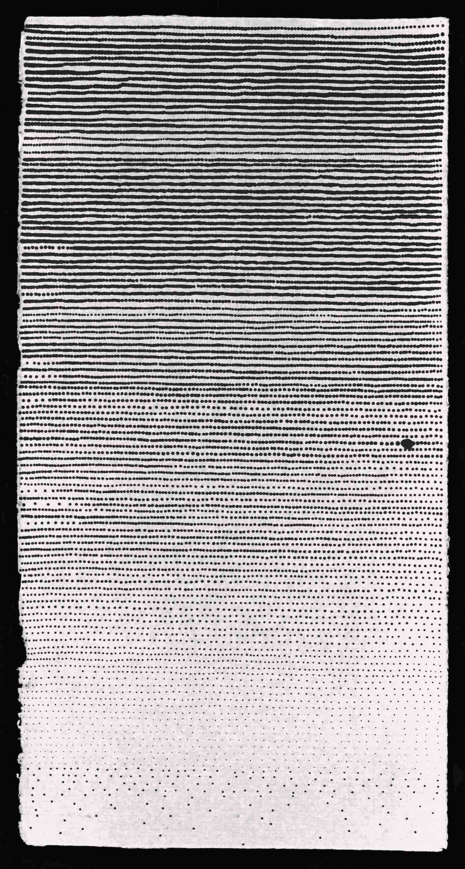 3 Minutes to Nothing Pen on Chinese paper 66 x 130 cm