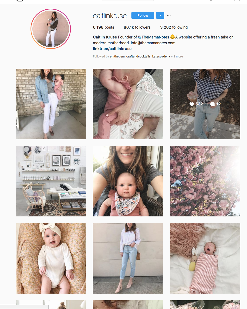 Although this lady posts all sorts of different things, they all have a consistent color scheme and light/dark balance.