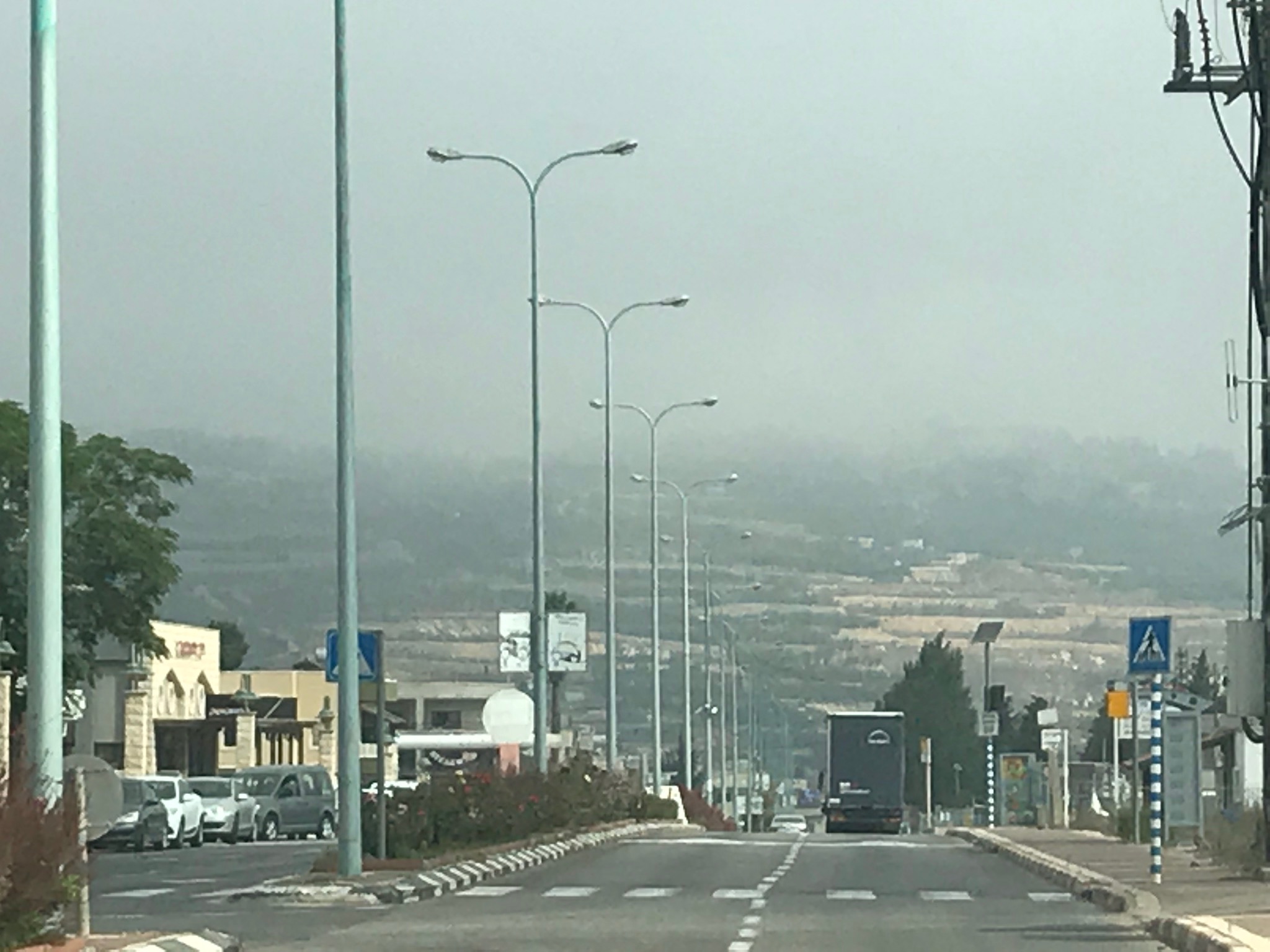 The view of Mt Hermon from Masa'de. Majdal Shams is hidden in the clouds.