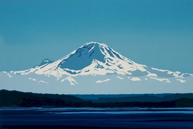Mt Rainier Midday | Serigraph