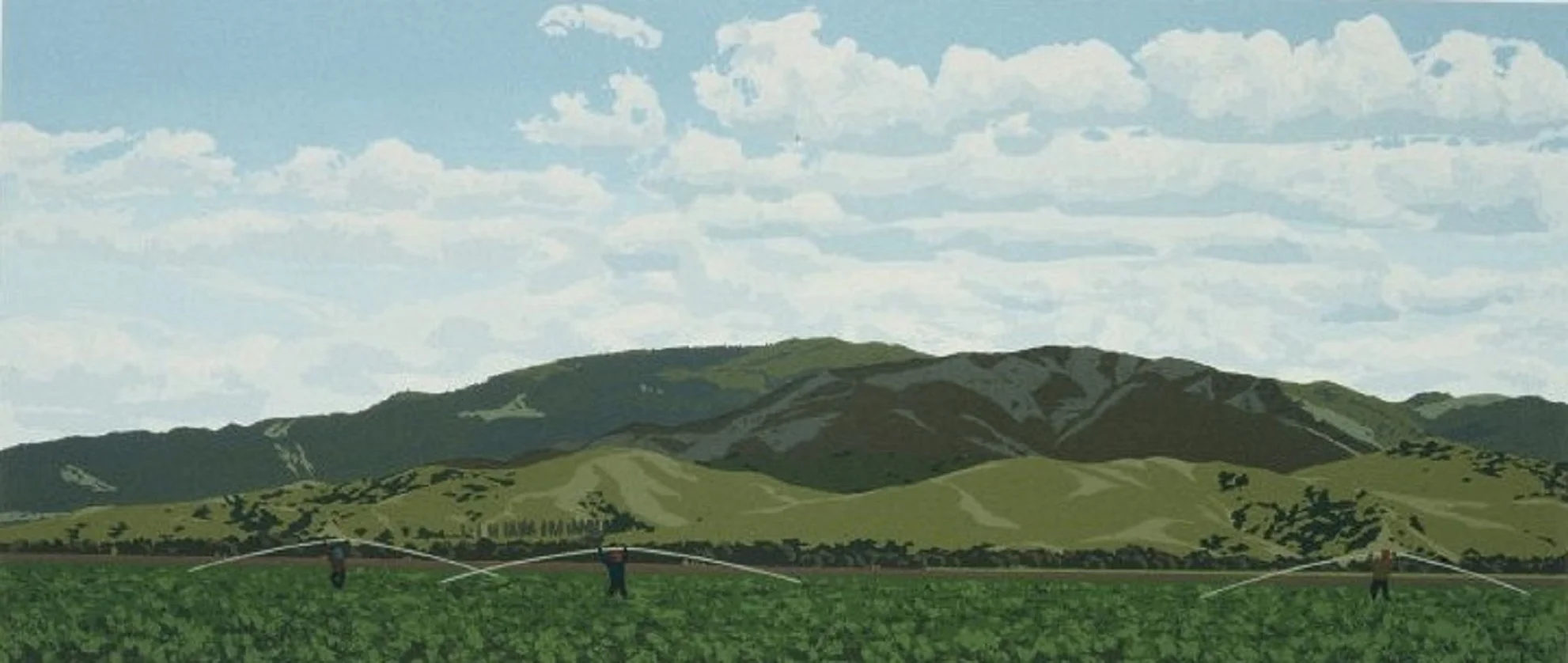 Pipe Movers | Serigraph, 32 colors, 36.5 x 16 in | $950