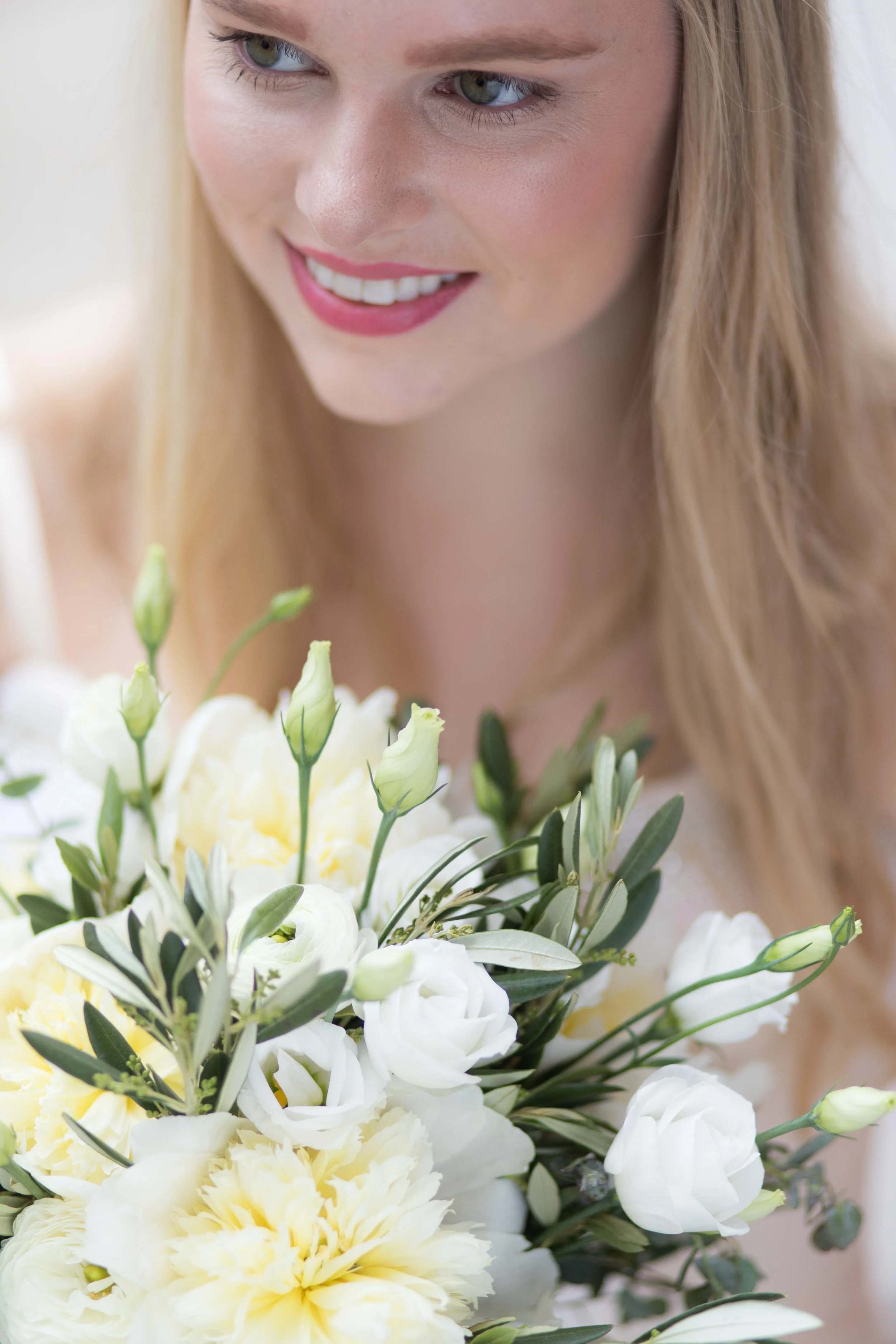 Bride and her bouquet