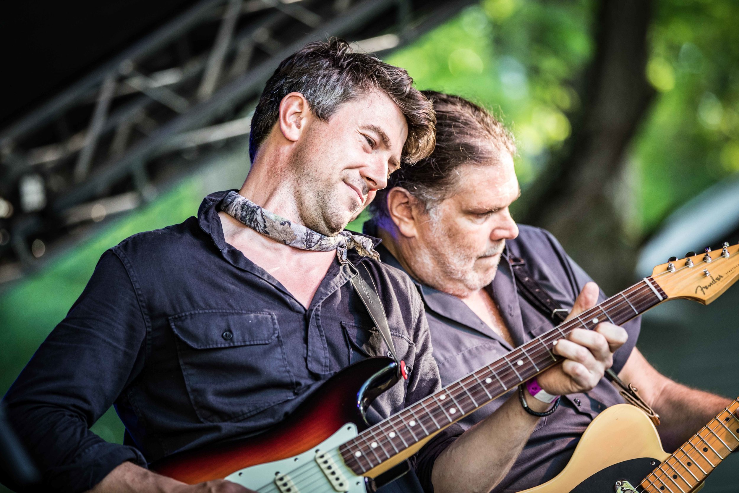  Dueling guitarists on the main stage during the 2018 Buttermilk Jamboree 