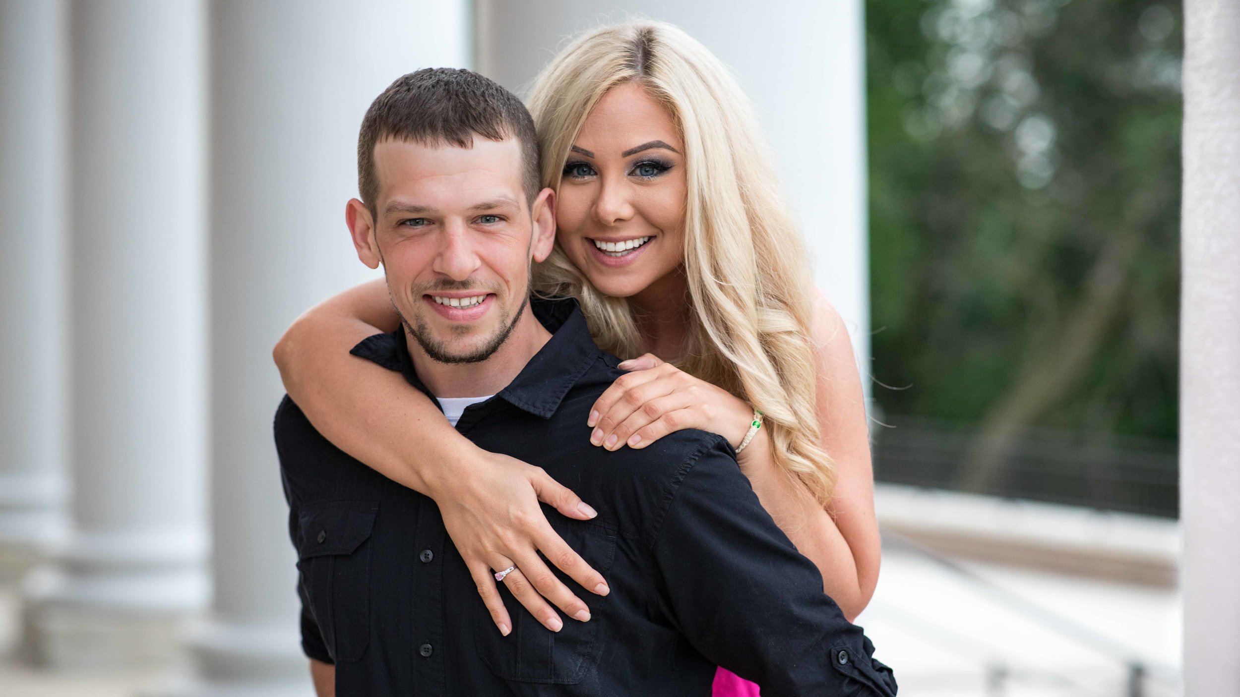  A piggyback ride for his bride to be 