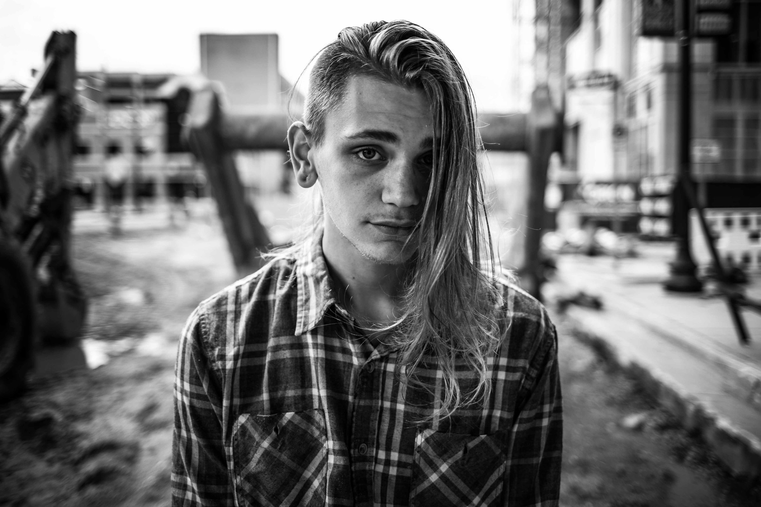 CDP Senior Morgan black and white in construction site.jpg