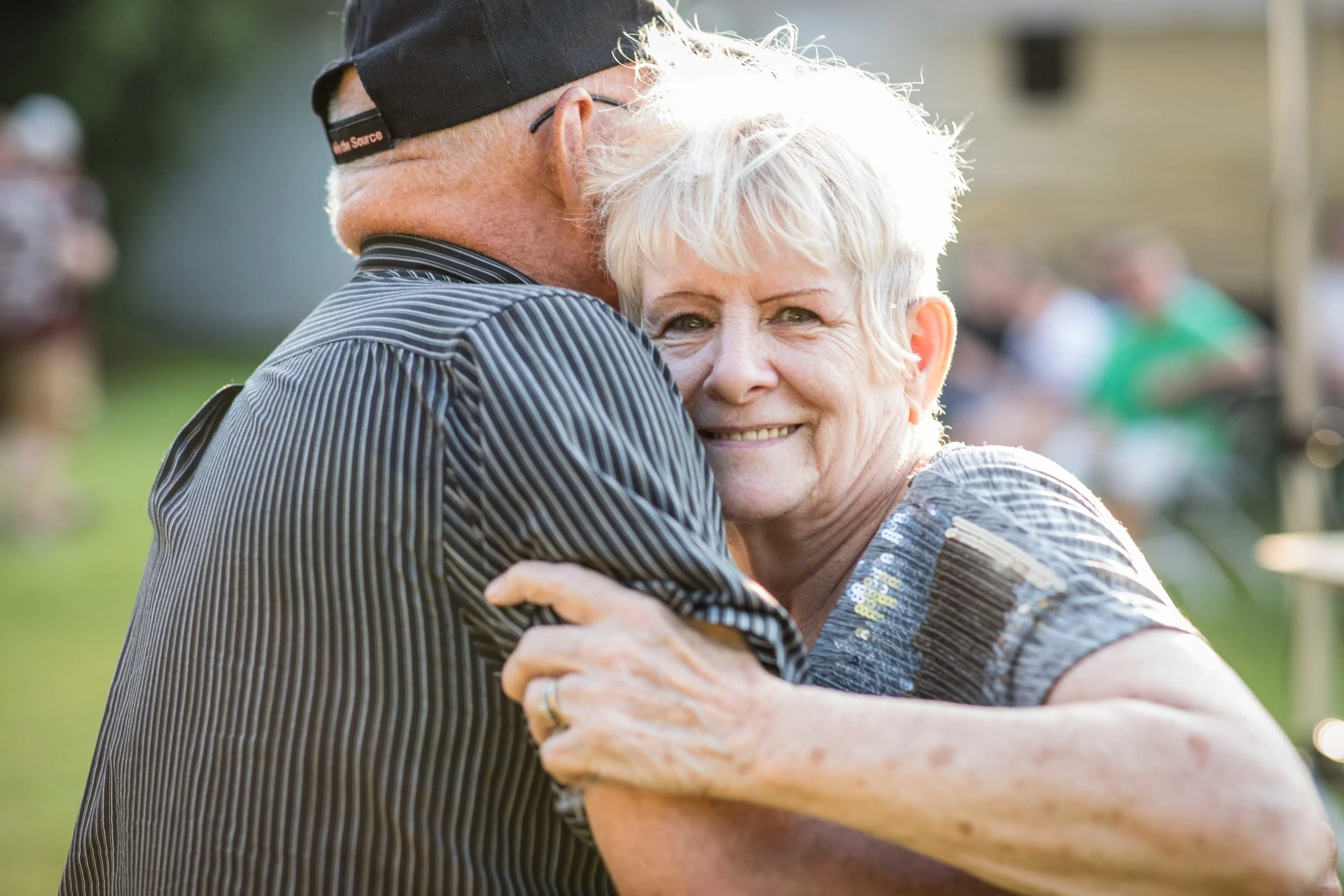 Grandmother and grandfather of the groom dance together
