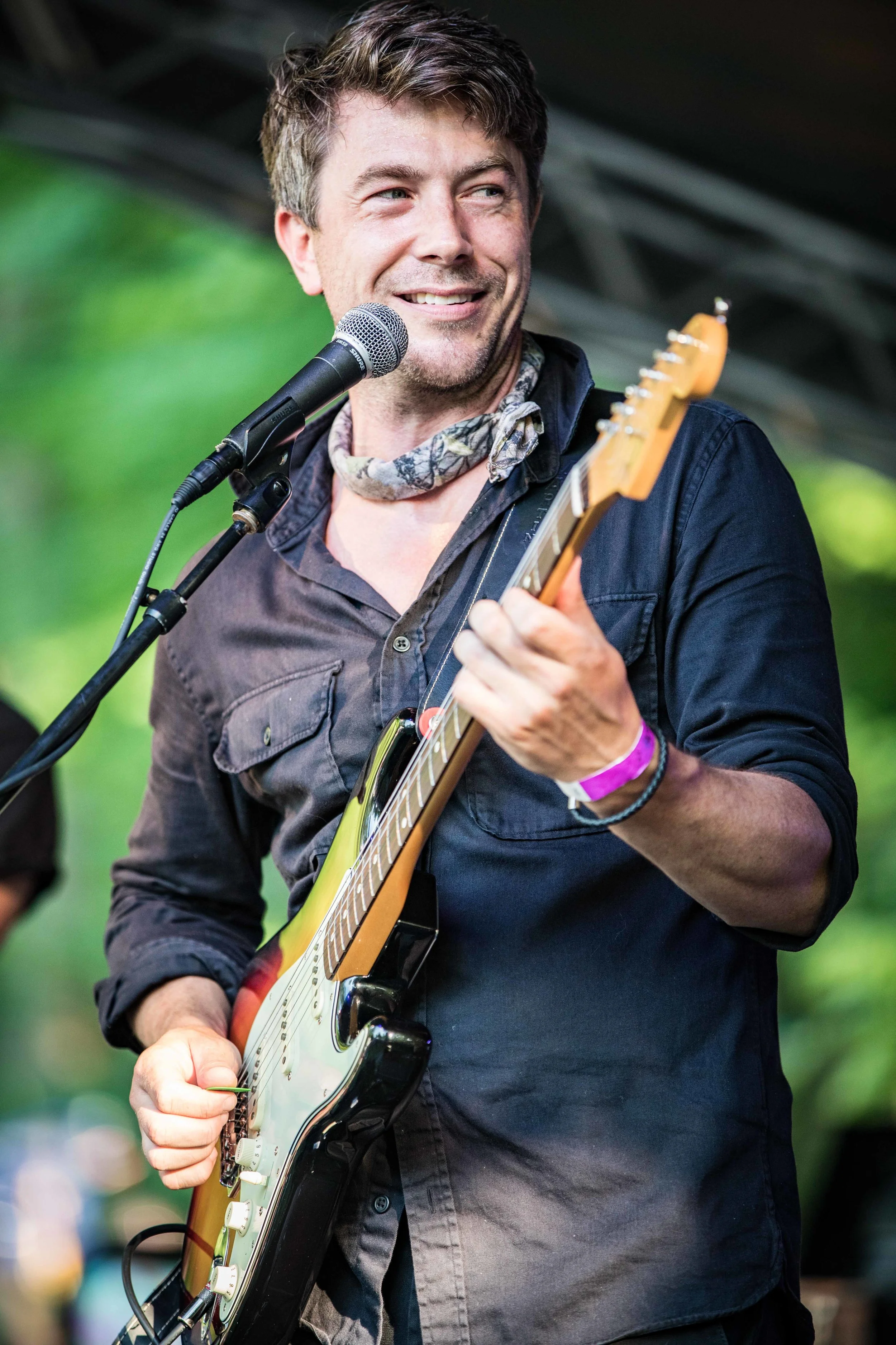 guitar player Luke Winslow-King performing on stage