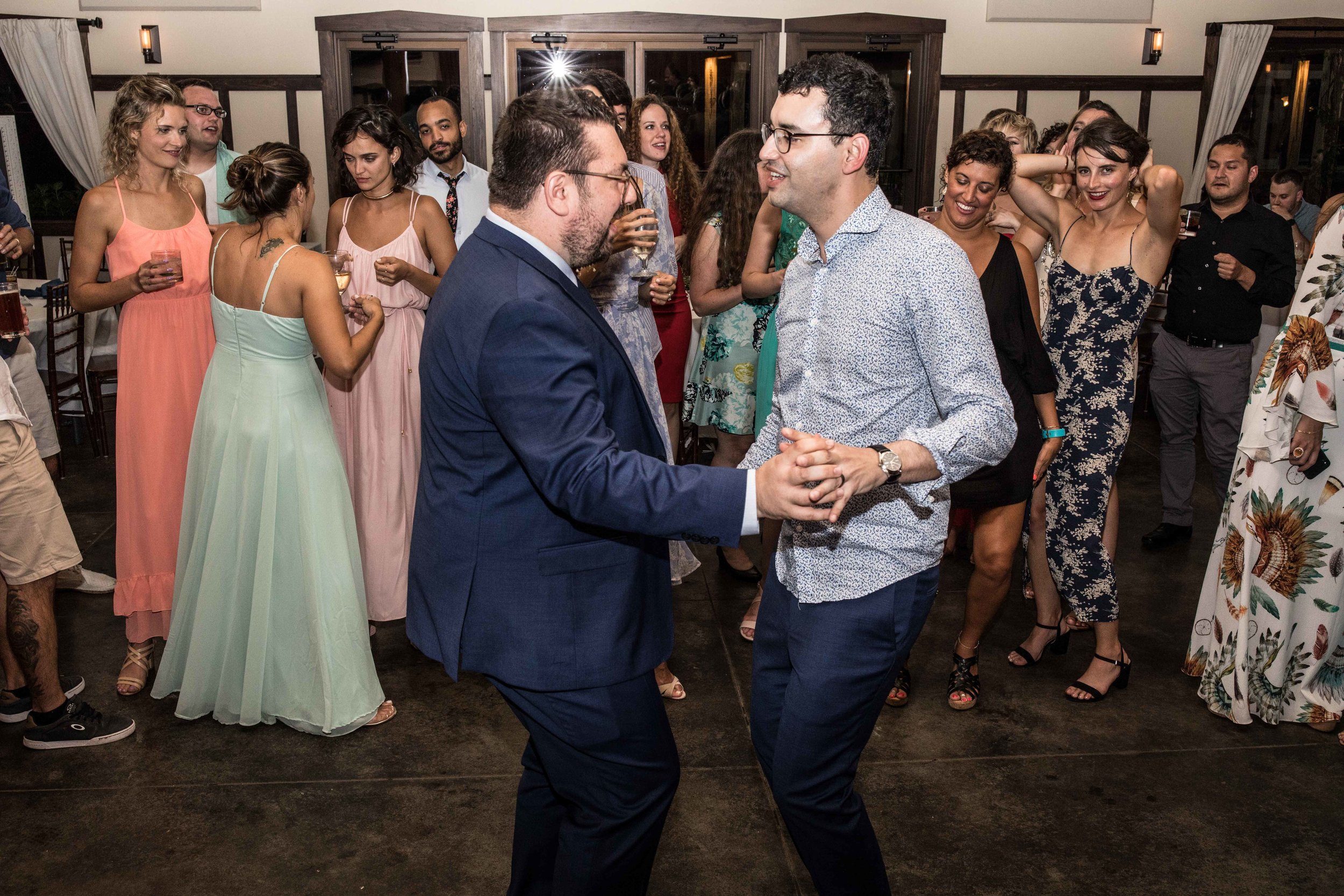  dancing to their song at the reception  