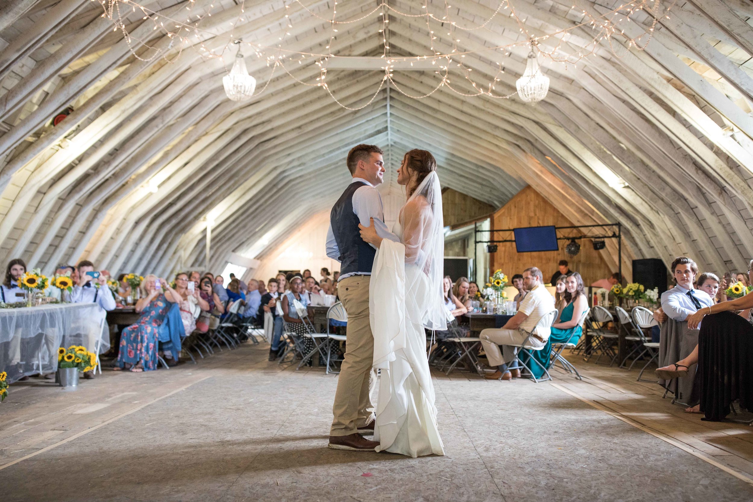  the first dance as husband and wife in the loft of a real working hay barn 
