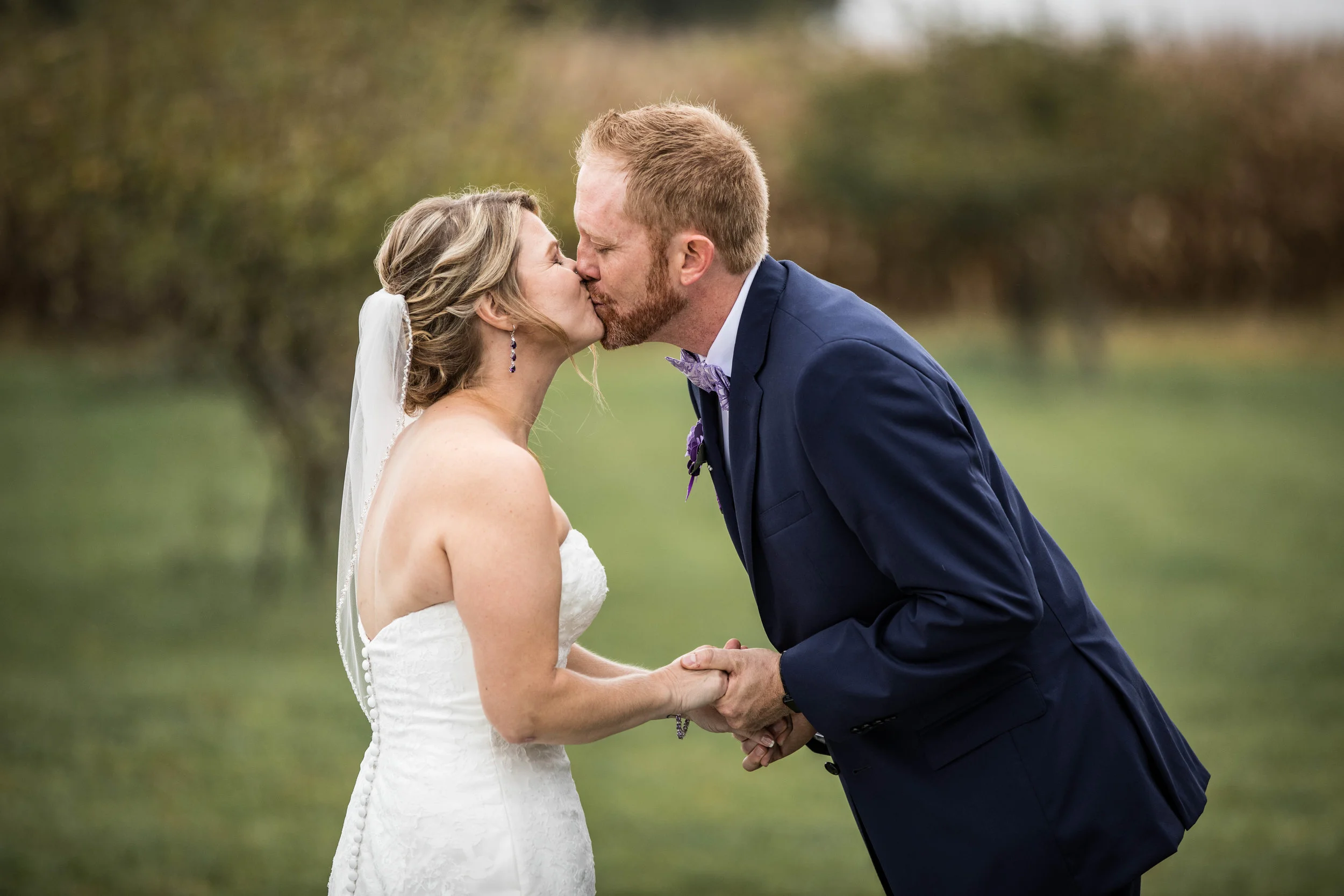 the first kiss as husband and wife