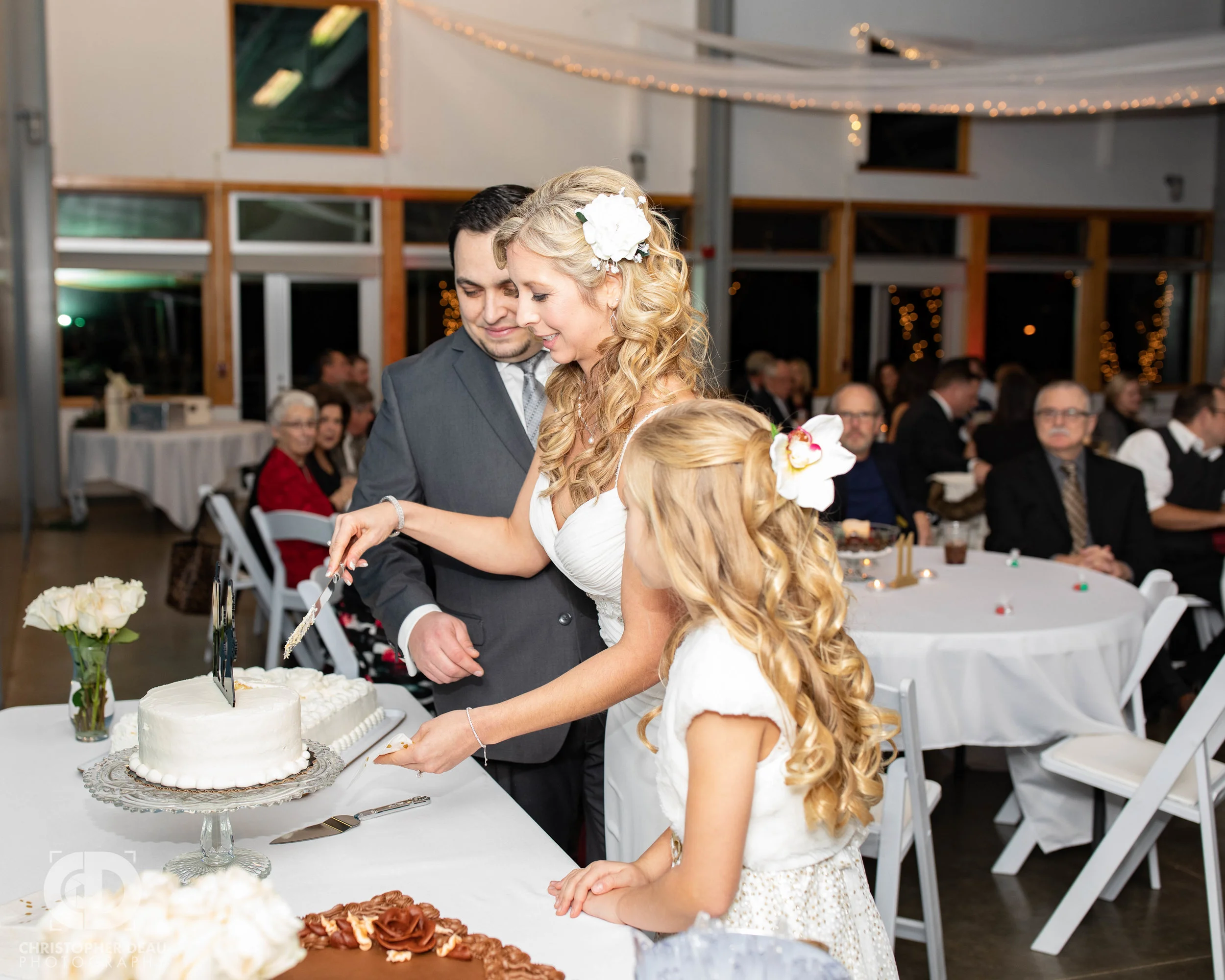 wedding cake cutting