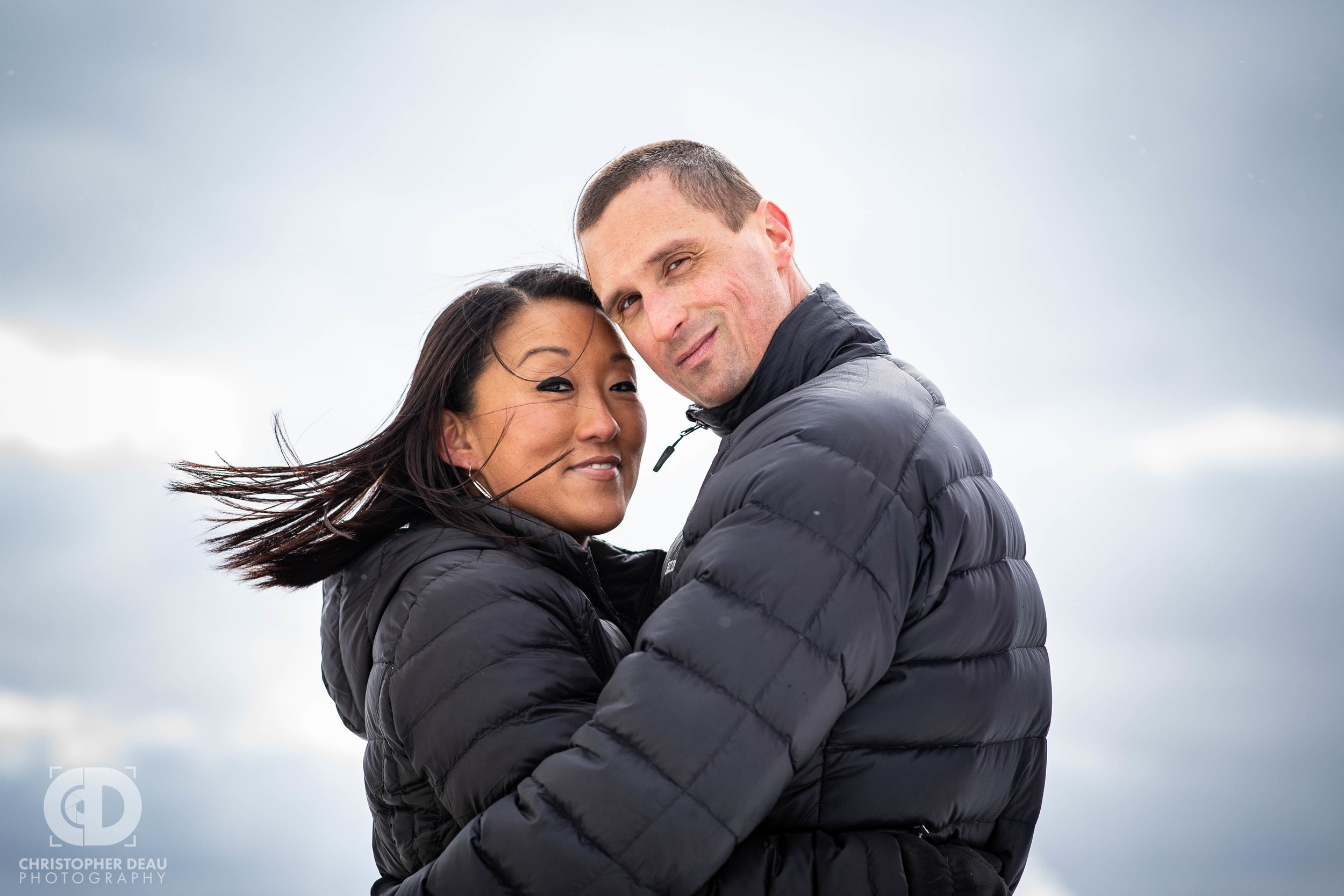 South Haven Winter Engagement Photos