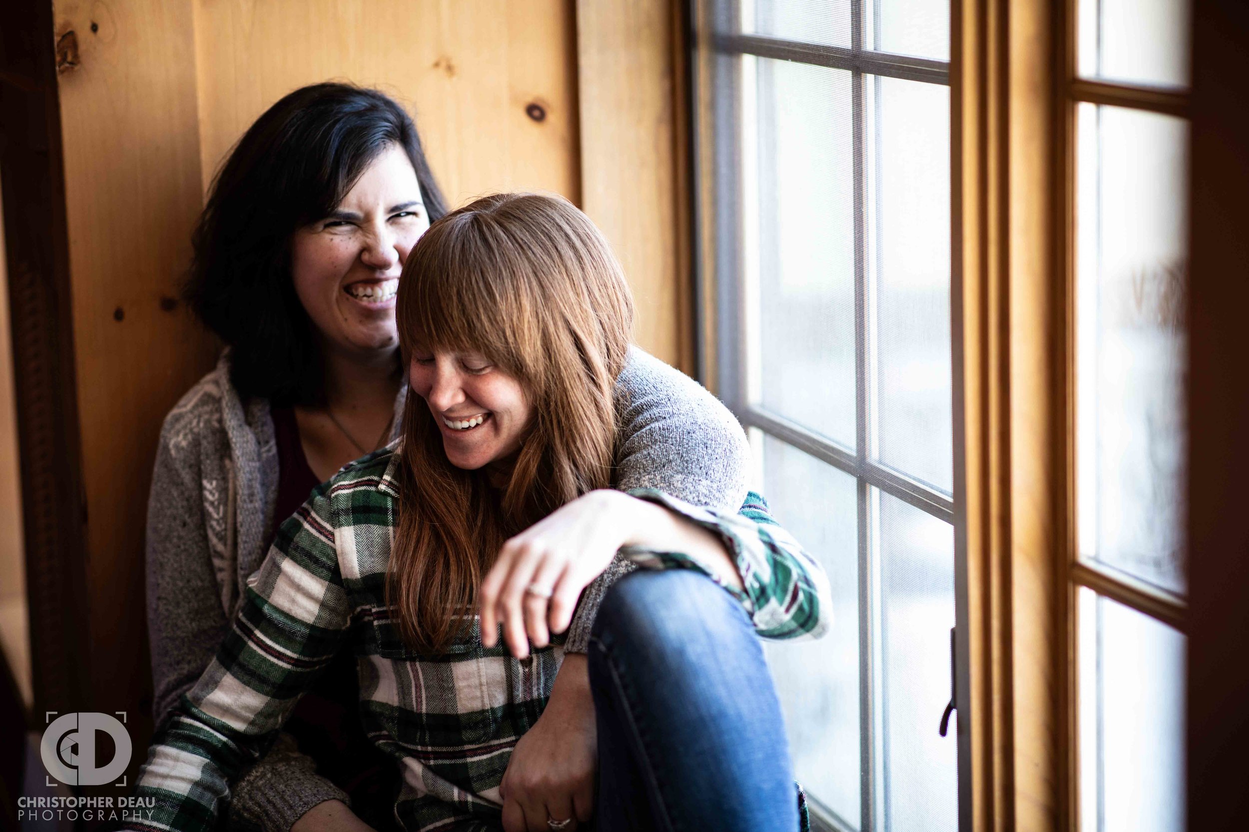  Boyne Mountain Resort ski lodge engagement photos 