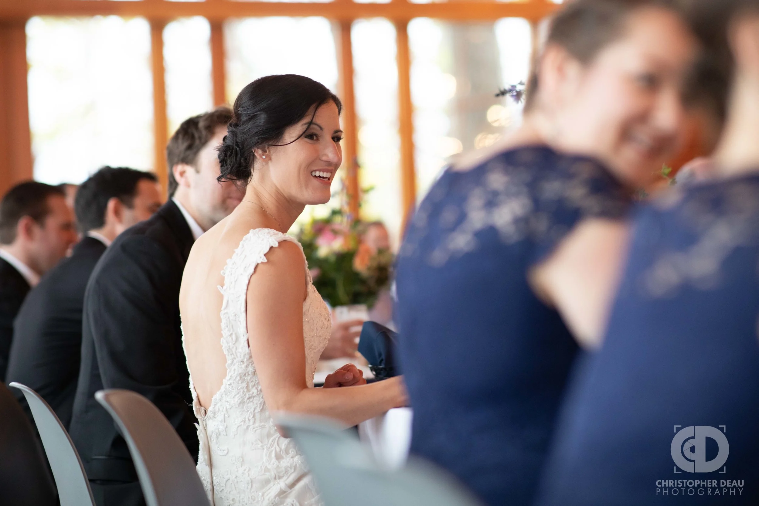 Bride at the head table
