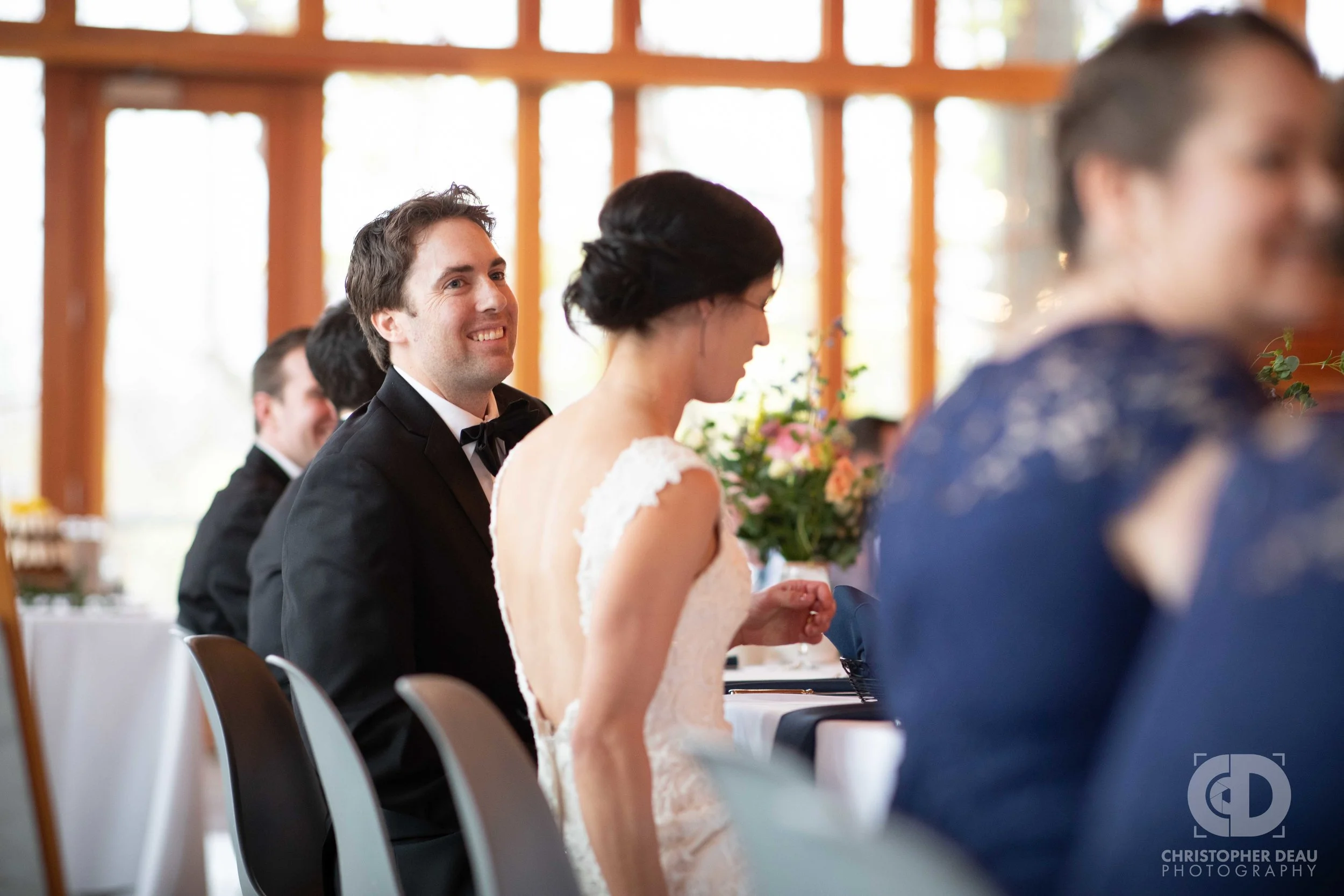 groom at the head table