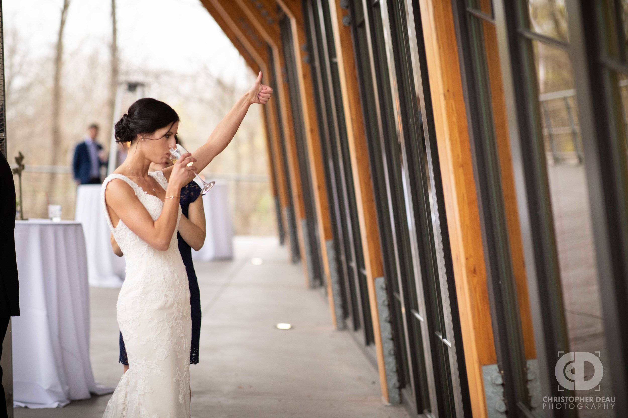  Bride giving a thumbs up 