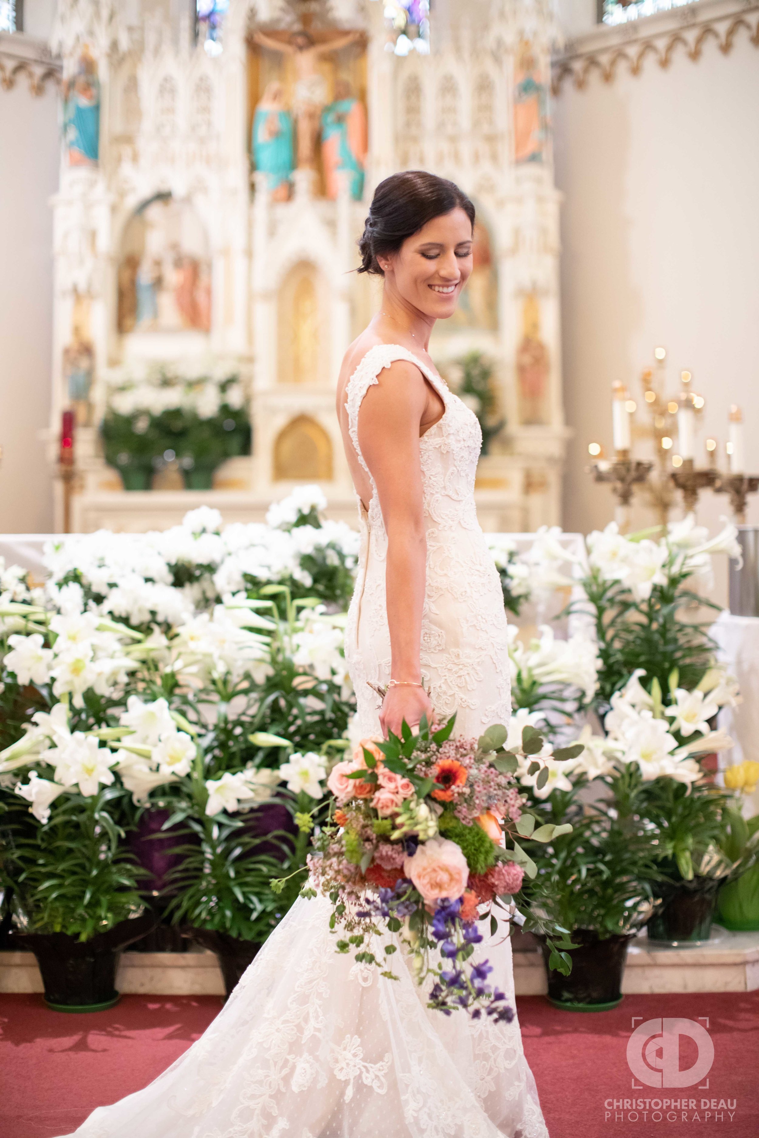  Bride at St Mary’s church in Grand Rapids 