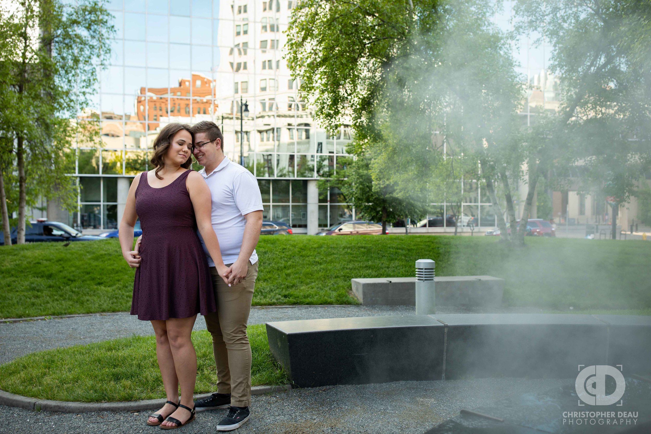 Rosa Parks Circle engagement photos.jpg