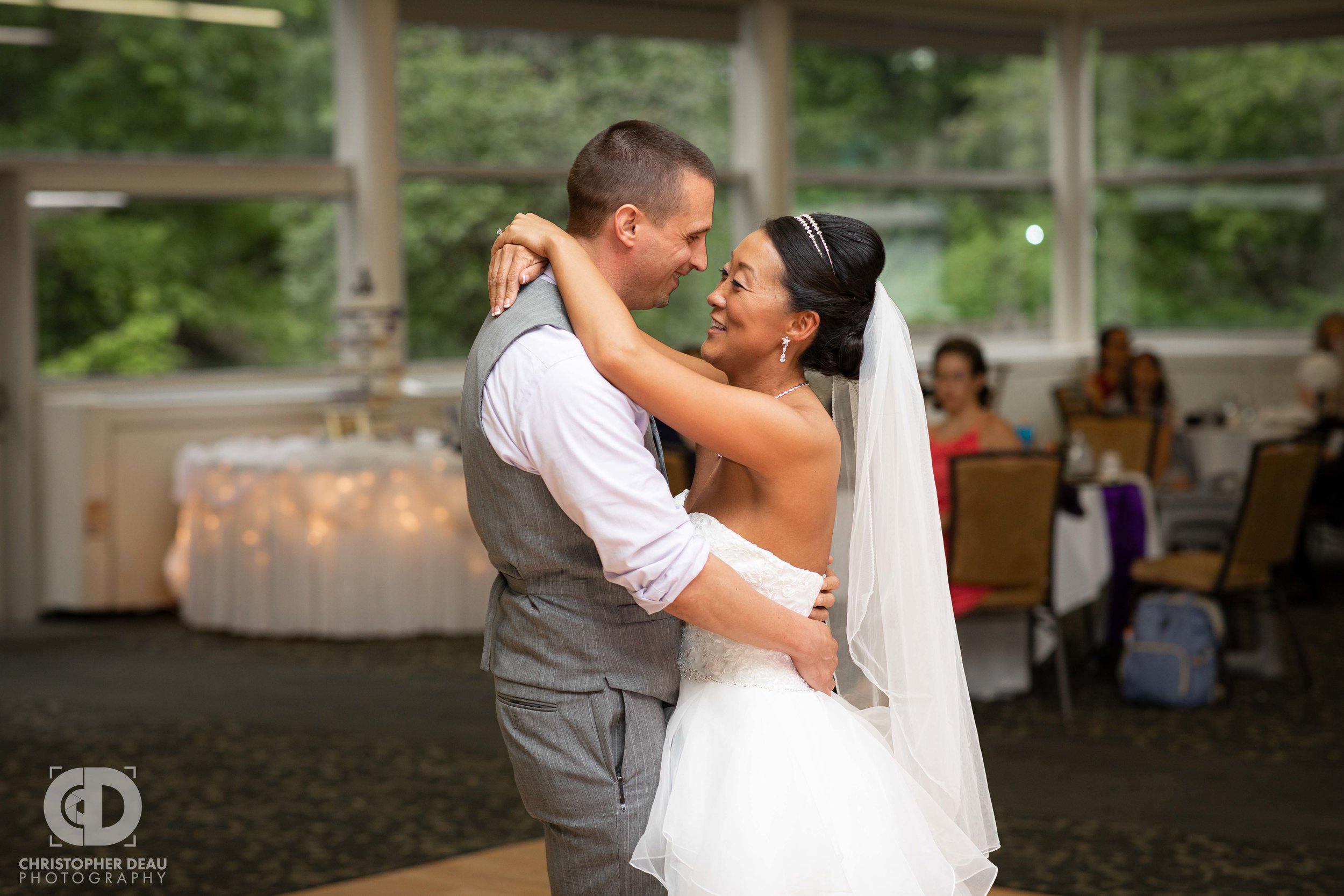  Bride and Groom have first dance at WMU Fetzer Center 