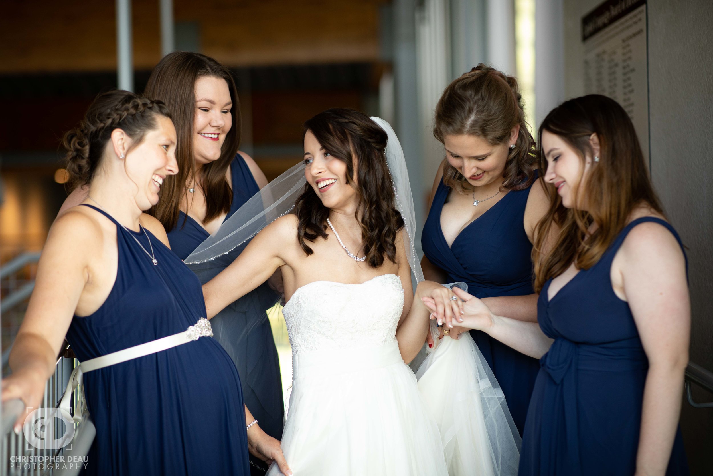  bridesmaids gushing over bride 