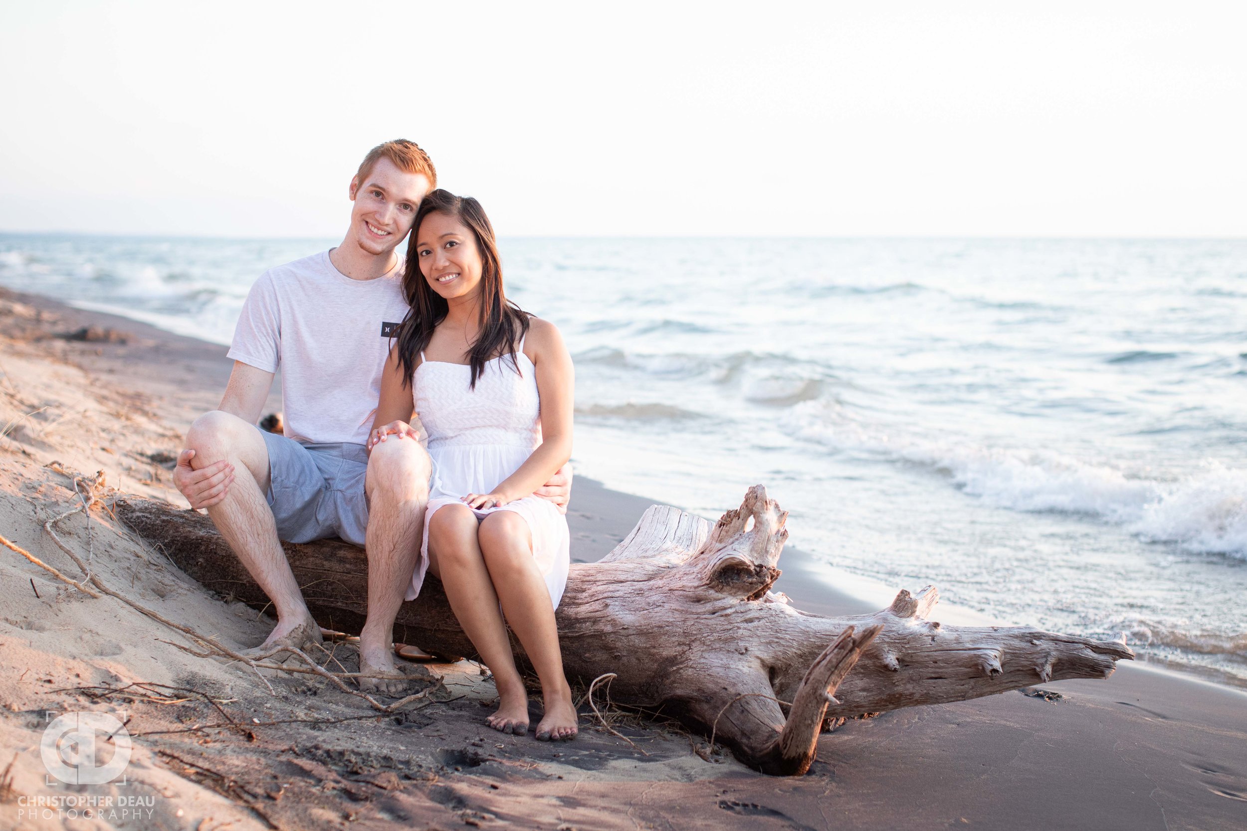  drift wood photo during engagement session 