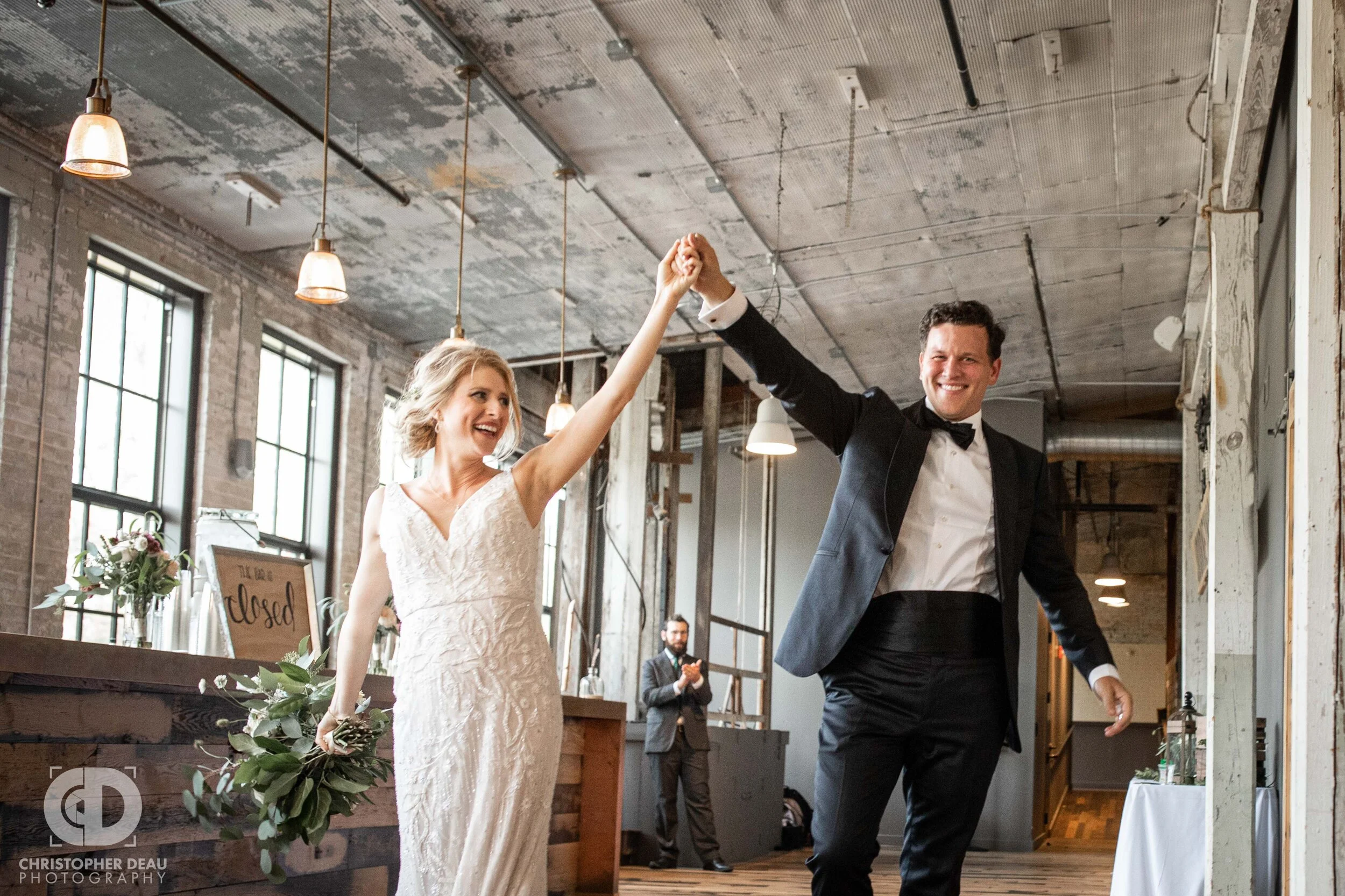 bride and groom grand entrance