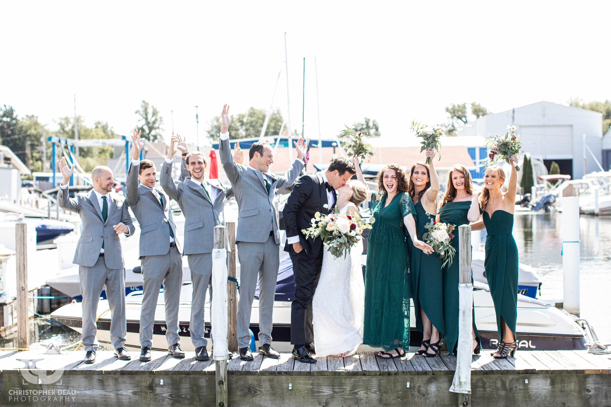 bridal party group photo