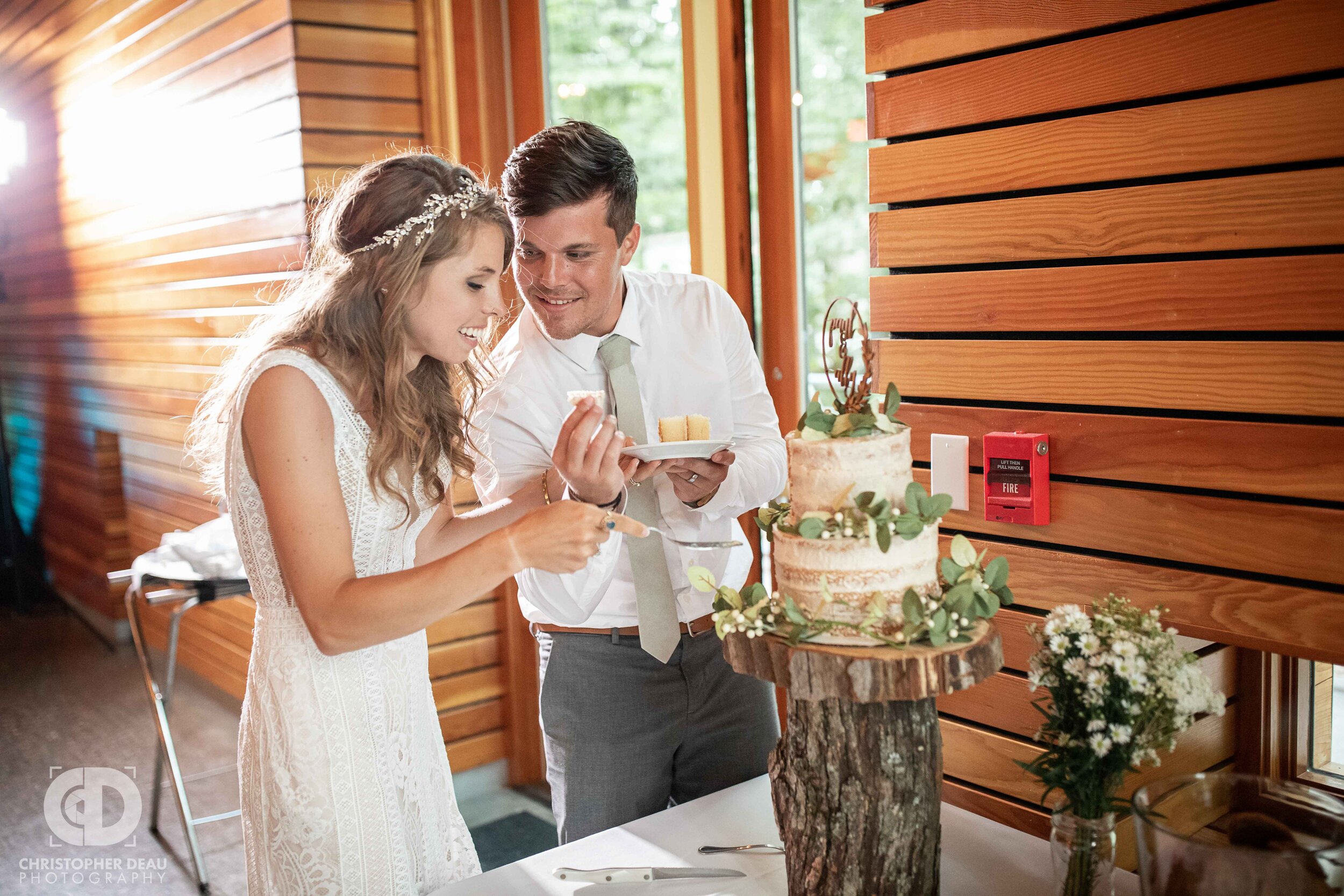  cake cutting at the Bissell Tree House 