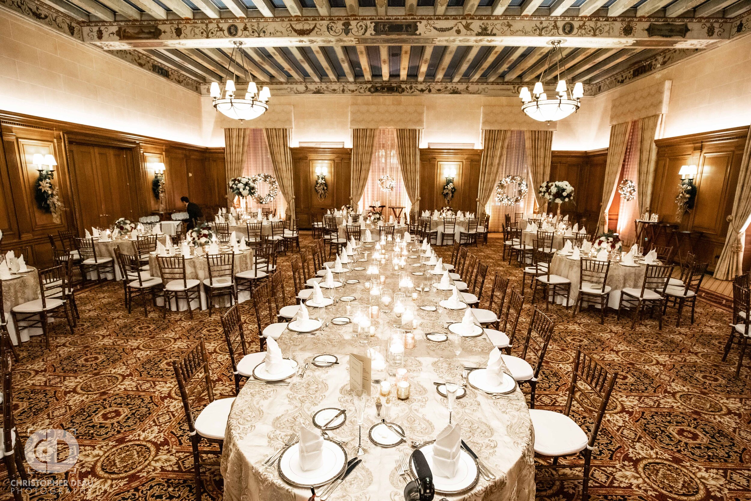  The wedding reception hall of the Detroit Athletic Club 