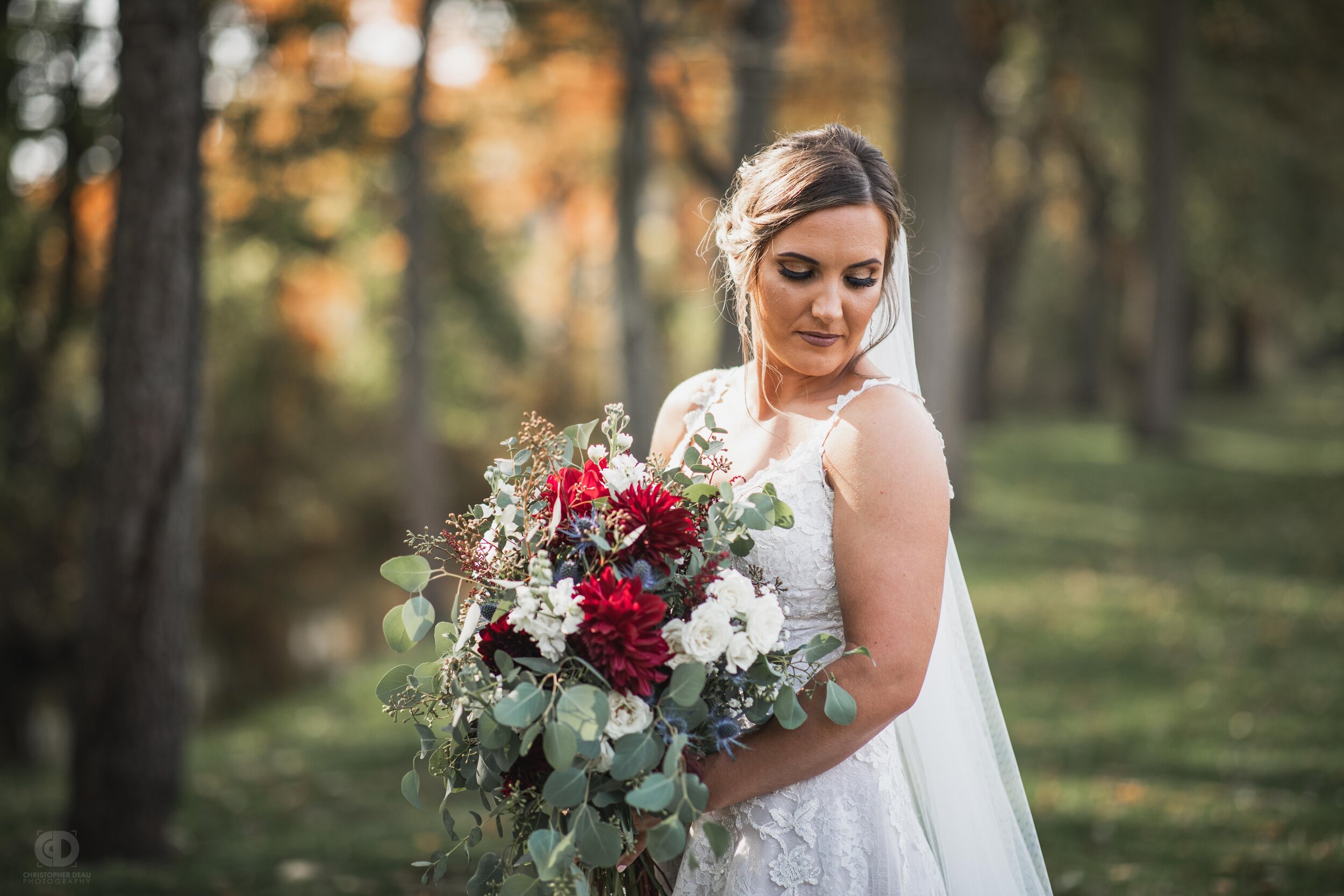  bride portrait with bouquet 