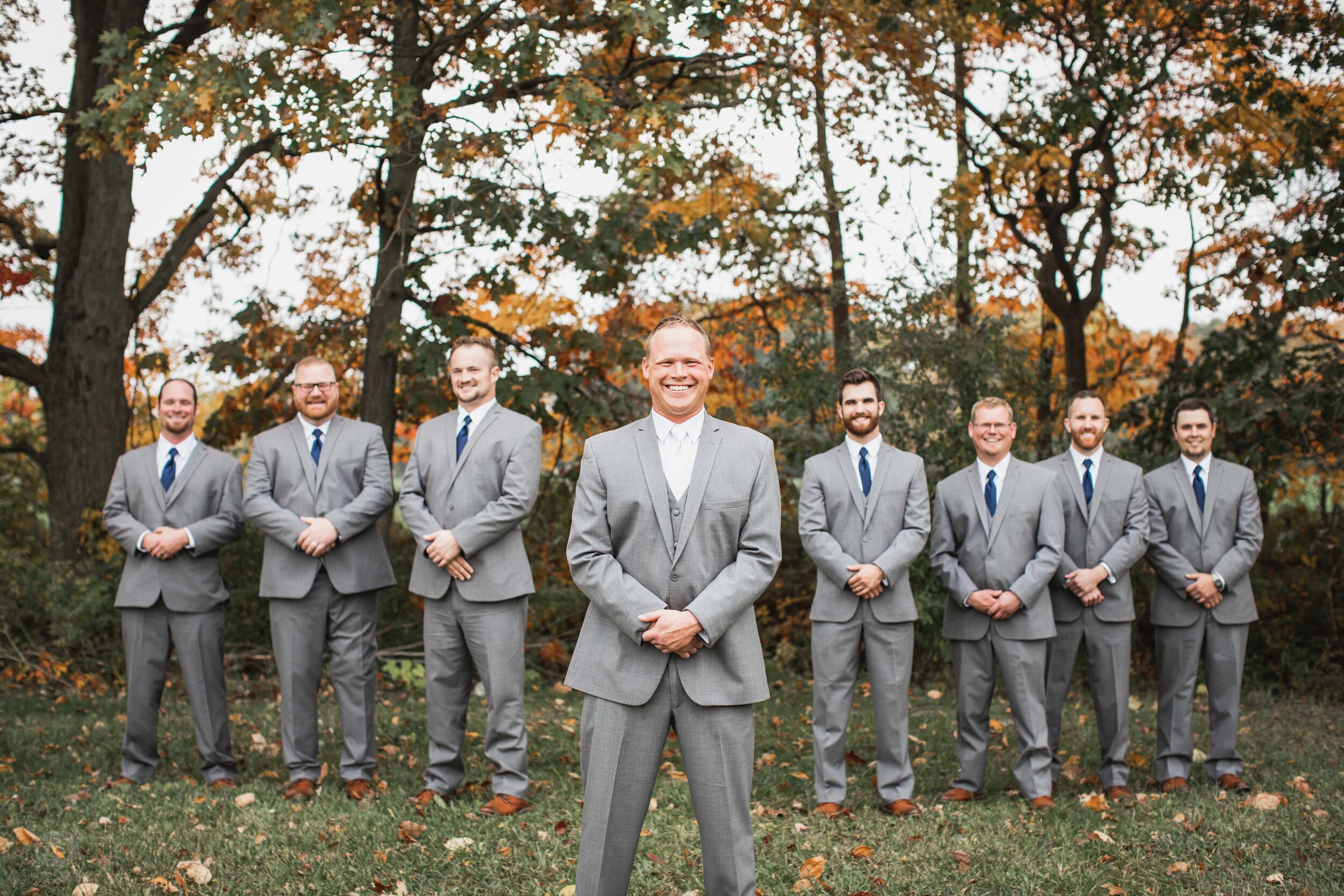  groom and his groomsmen dressed and ready 