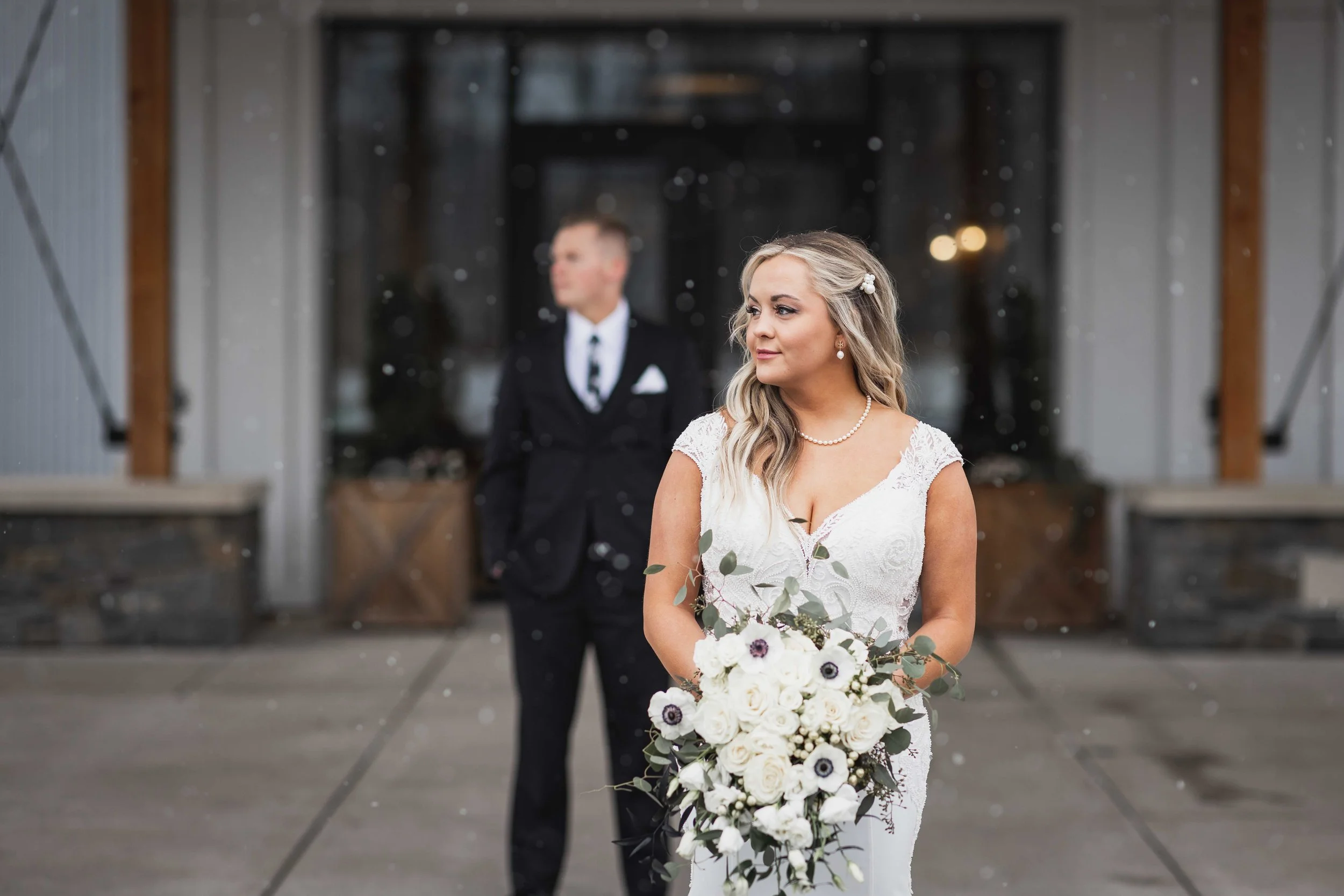 Bride and Bouquet