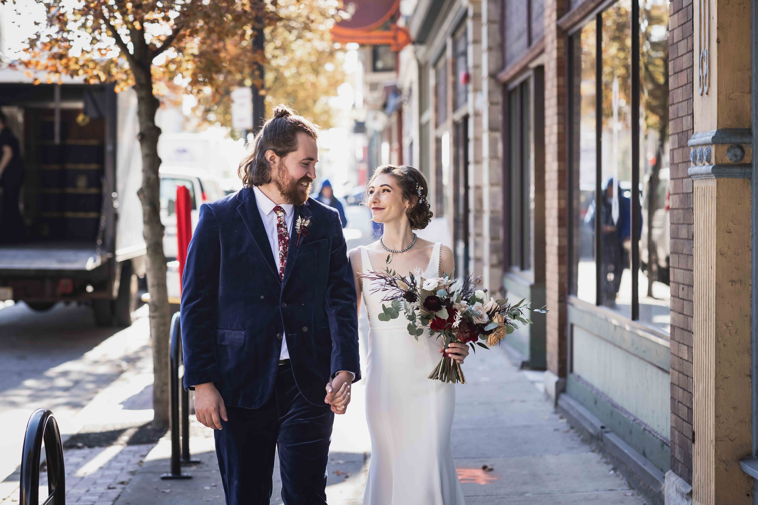 bride and groom in the street.jpg