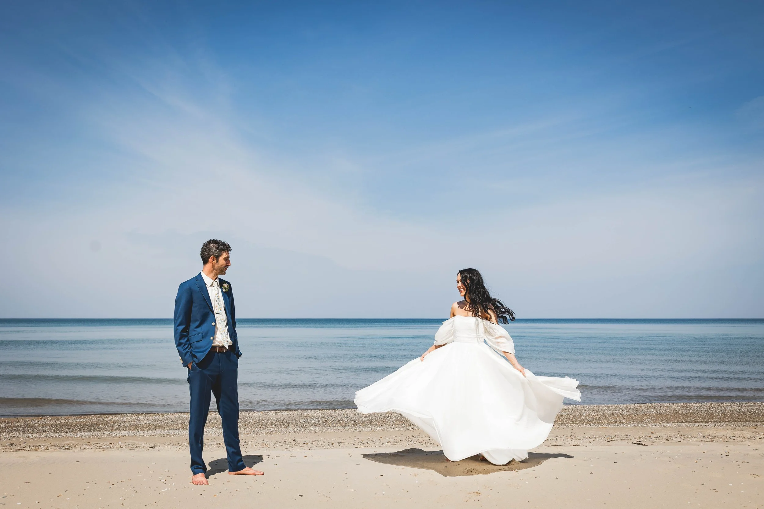 Christopher Deau Photography-Bride and Groom on Lake Michigan.jpg