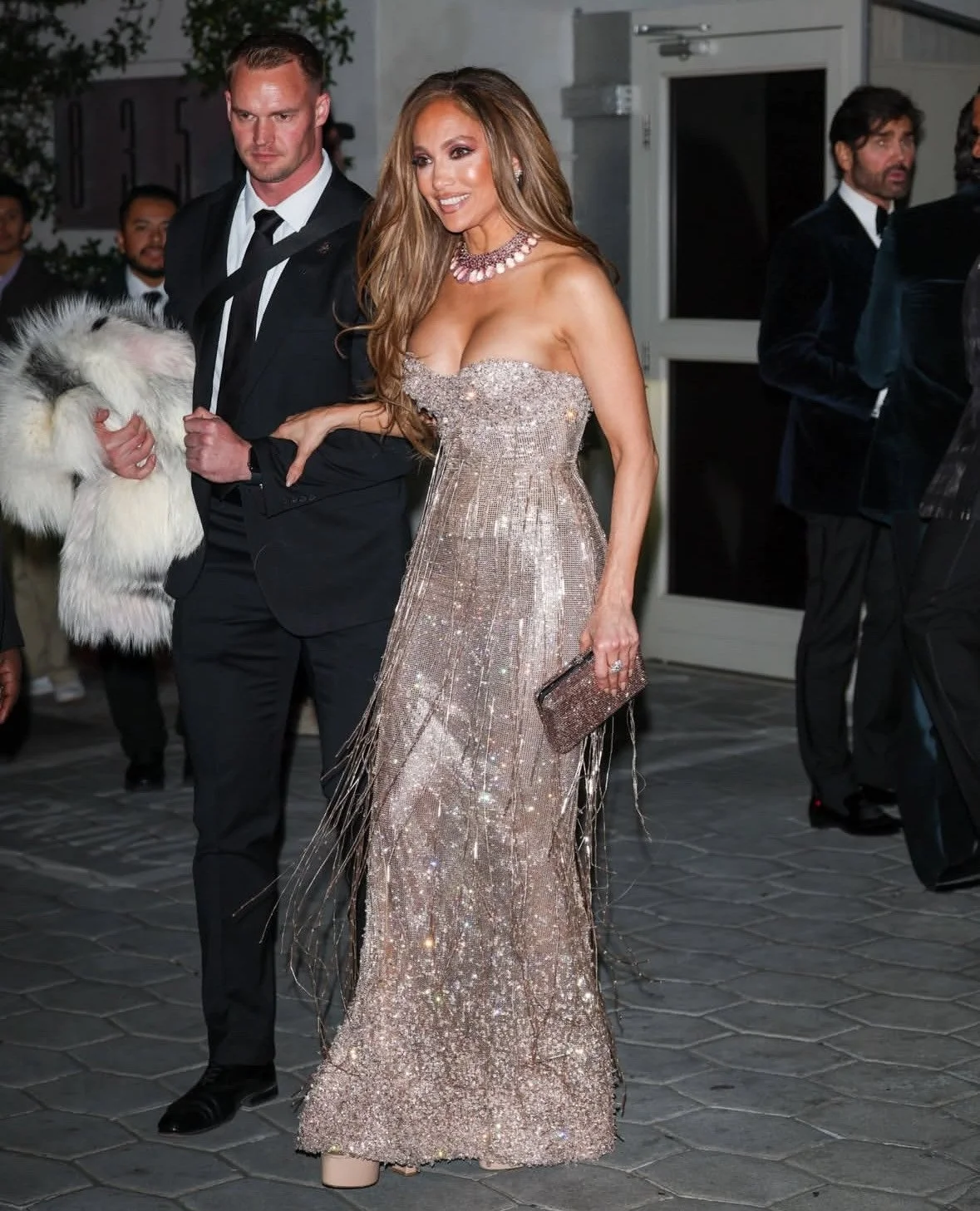 Jennifer Lopez Sparkles Past Midnight in Tamara Ralph at the 2026 Golden Globes After-Party